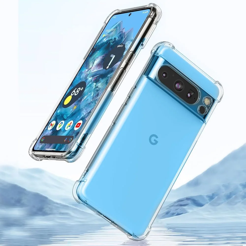 کاور محافظ شفاف مارگون برای گوشی گوگل پیکسل 8 پرو، باریک، مقاوم در برابر ضربه، با لبه های نرم TPU و گوشه های تقویت شده کاور محافظ شفاف مارگون برای گوشی گوگل پیکسل 8 پرو، باریک، مقاوم در برابر ضربه، با لبه های نرم TPU و گوشه های تقویت شده
