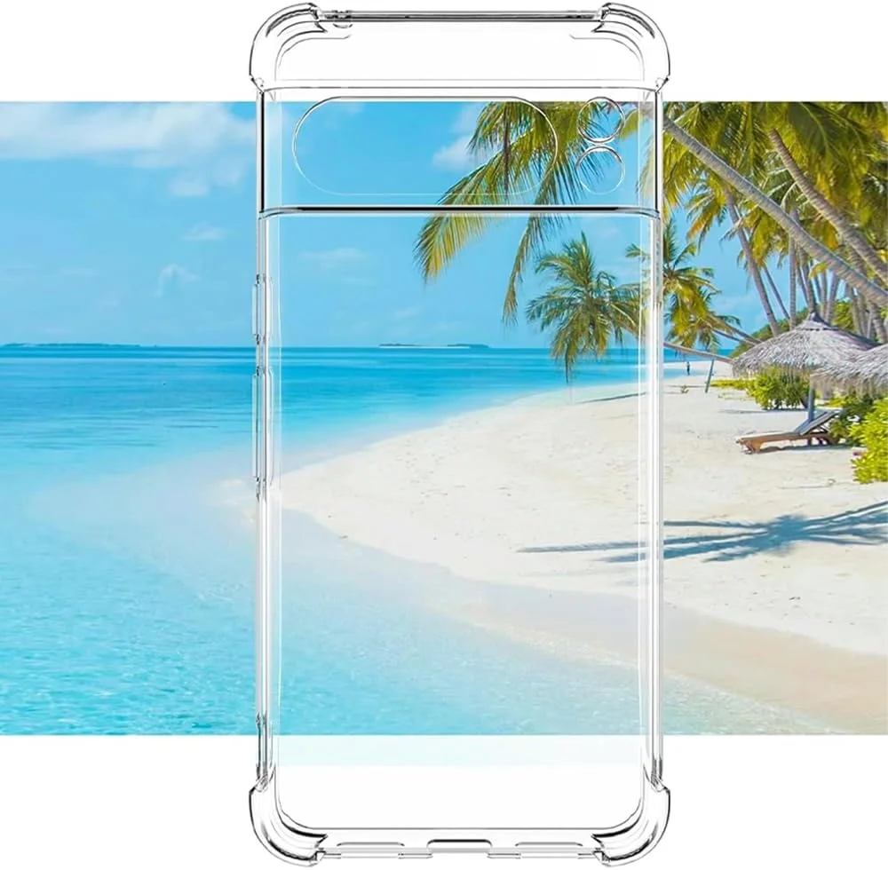 کاور محافظ شفاف مارگون برای گوشی گوگل پیکسل 8 پرو، باریک، مقاوم در برابر ضربه، با لبه های نرم TPU و گوشه های تقویت شده کاور محافظ شفاف مارگون برای گوشی گوگل پیکسل 8 پرو، باریک، مقاوم در برابر ضربه، با لبه های نرم TPU و گوشه های تقویت شده