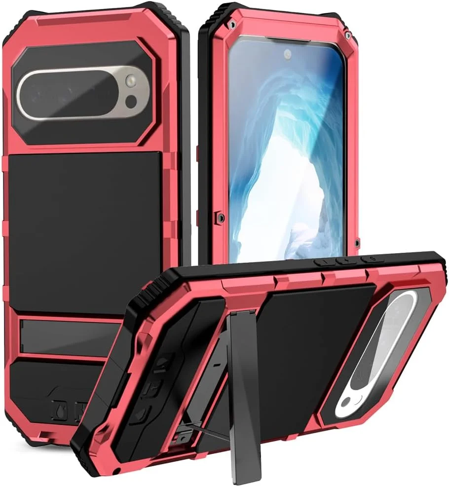 قاب محافظ فلزی سنگین Lunivop برای گوشی گوگل پیکسل 9 پرو ایکس ال، محافظ صفحه نمایش داخلی، محافظت کامل از بدنه، ضد گرد و غبار، مقاوم و بادوام 2024 - قرمز قاب محافظ فلزی سنگین Lunivop برای گوشی گوگل پیکسل 9 پرو ایکس ال، محافظ صفحه نمایش داخلی، محافظت کامل از بدنه، ضد گرد و غبار، مقاوم و بادوام 2024 - قرمز