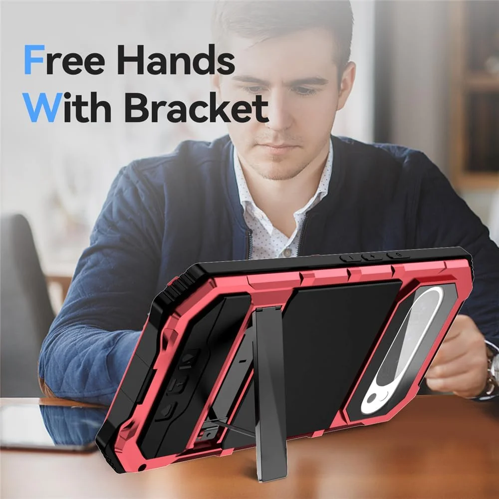 قاب محافظ فلزی سنگین Lunivop برای گوشی گوگل پیکسل 9 پرو ایکس ال، محافظ صفحه نمایش داخلی، محافظت کامل از بدنه، ضد گرد و غبار، مقاوم و بادوام 2024 - قرمز قاب محافظ فلزی سنگین Lunivop برای گوشی گوگل پیکسل 9 پرو ایکس ال، محافظ صفحه نمایش داخلی، محافظت کامل از بدنه، ضد گرد و غبار، مقاوم و بادوام 2024 - قرمز