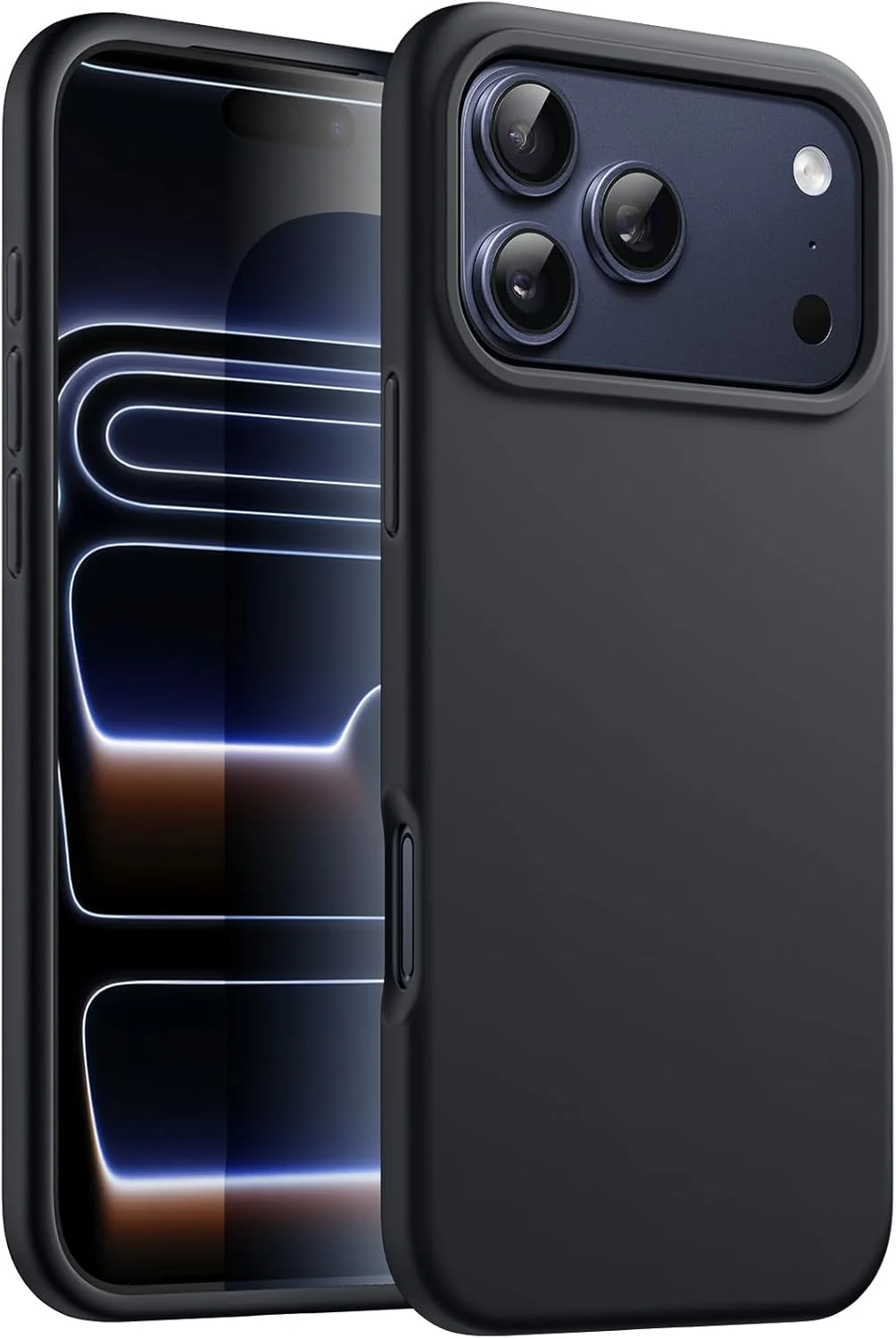 کاور سیلیکونی مایع JETech برای آیفون 17 پرو مکس 6.9 اینچی، محافظت کامل بدنه با لمس نرم و ابریشمی، ضد خش و ضد ضربه با پوشش داخلی میکروفایبر (مشکی)