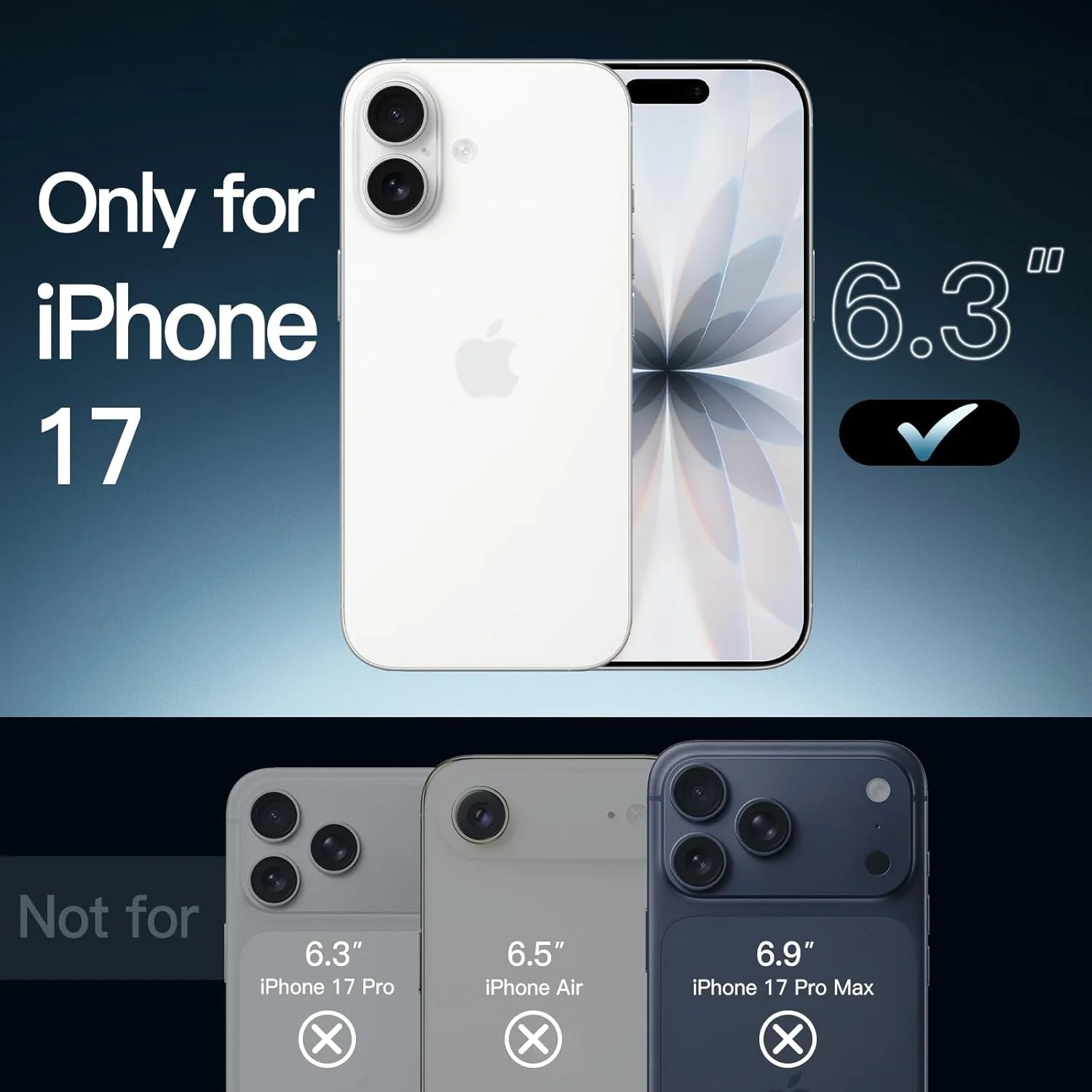 کاور محافظ ژتک برای آیفون ۱۷ سایز ۶.۳ اینچ، کاور ضربه گیر ضد زرد شدن، پشت شفاف ضد خش (شفاف) کاور محافظ ژتک برای آیفون ۱۷ سایز ۶.۳ اینچ، کاور ضربه گیر ضد زرد شدن، پشت شفاف ضد خش (شفاف)