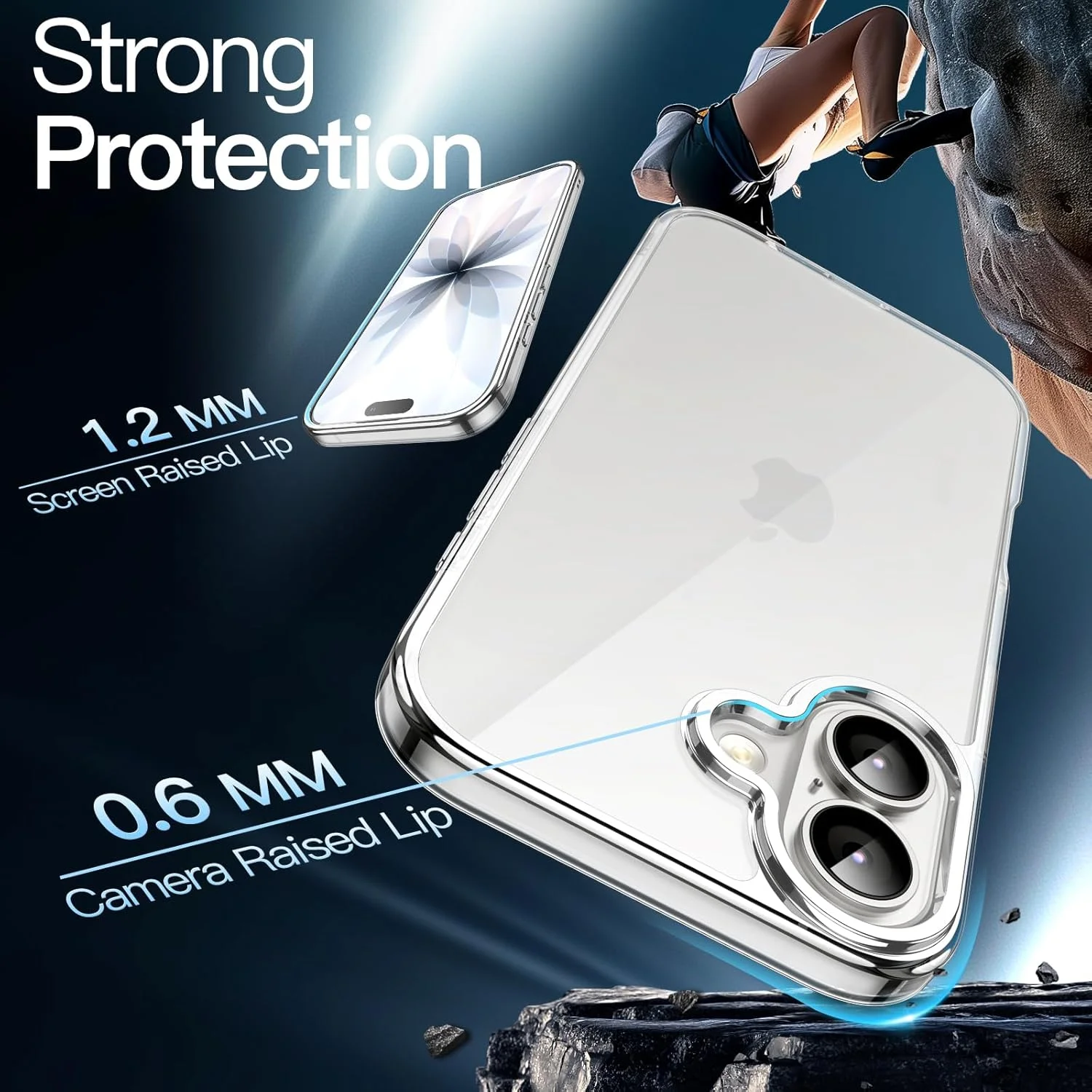 کاور محافظ ژتک برای آیفون ۱۷ سایز ۶.۳ اینچ، کاور ضربه گیر ضد زرد شدن، پشت شفاف ضد خش (شفاف) کاور محافظ ژتک برای آیفون ۱۷ سایز ۶.۳ اینچ، کاور ضربه گیر ضد زرد شدن، پشت شفاف ضد خش (شفاف)