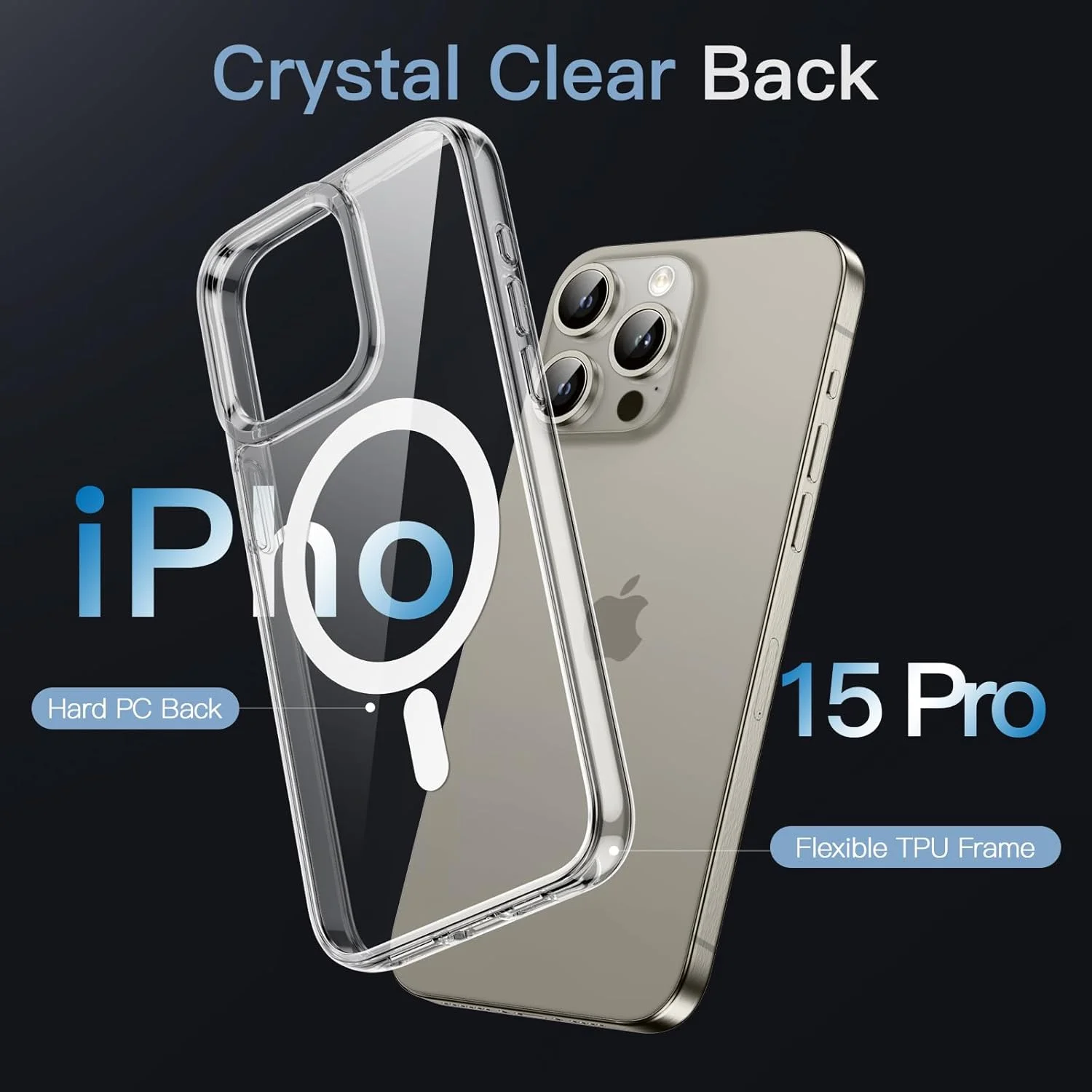 کاور آهنربایی JETech برای آیفون 15 پرو 6.1 اینچی، سازگار با شارژ بیسیم MagSafe، کاور ضربهگیر ضد ضربه، پشت شفاف ضد خش (شفاف) کاور آهنربایی JETech برای آیفون 15 پرو 6.1 اینچی، سازگار با شارژ بیسیم MagSafe، کاور ضربهگیر ضد ضربه، پشت شفاف ضد خش (شفاف)