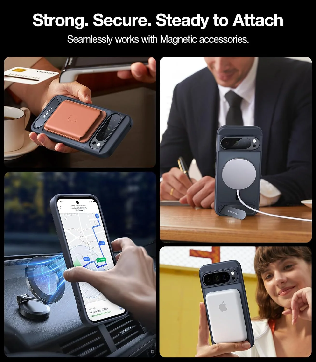 کاور محافظ آهنربایی و استند دار TORRAS برای گوشی گوگل پیکسل 9 پرو / پیکسل 9، سازگار با MagSafe، محافظت در برابر سقوط از ارتفاع 3.6 متری، طراحی باریک، دارای استند داخلی، مشکی مات نیمه شفاف کاور محافظ آهنربایی و استند دار TORRAS برای گوشی گوگل پیکسل 9 پرو / پیکسل 9، سازگار با MagSafe، محافظت در برابر سقوط از ارتفاع 3.6 متری، طراحی باریک، دارای استند داخلی، مشکی مات نیمه شفاف