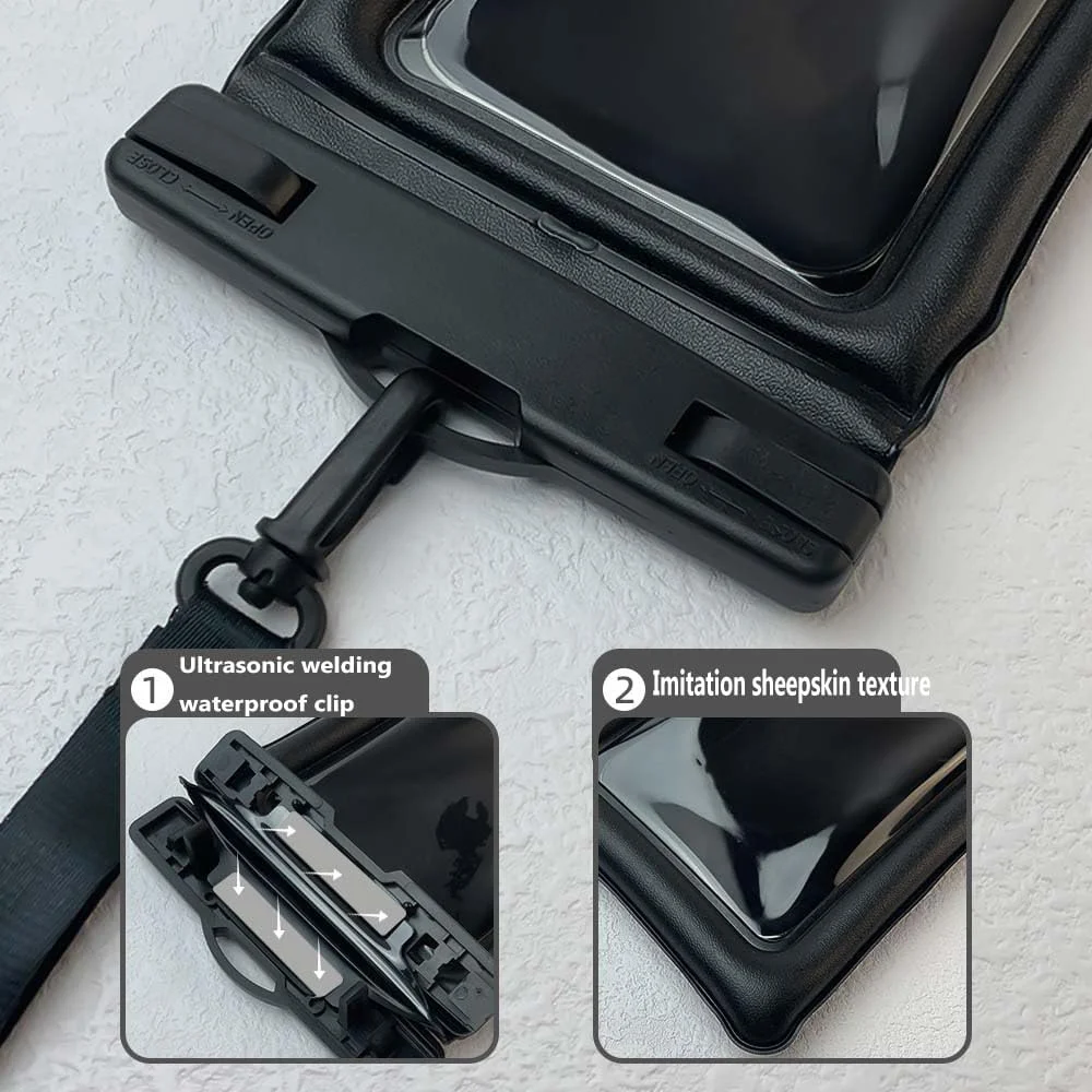 کیف ضد آب گوشی، بسته 2 عددی، کیسه خشک زیر آب جهانی IPX8 سازگار با آیفون 14 13 12 پرو مکس SE2 11 پرو XR X 8 پلاس گلکسی S23 S22 S10 گوگل پیکسل تا 7.2 اینچ (مشکی) کیف ضد آب گوشی، بسته 2 عددی، کیسه خشک زیر آب جهانی IPX8 سازگار با آیفون 14 13 12 پرو مکس SE2 11 پرو XR X 8 پلاس گلکسی S23 S22 S10 گوگل پیکسل تا 7.2 اینچ (مشکی)