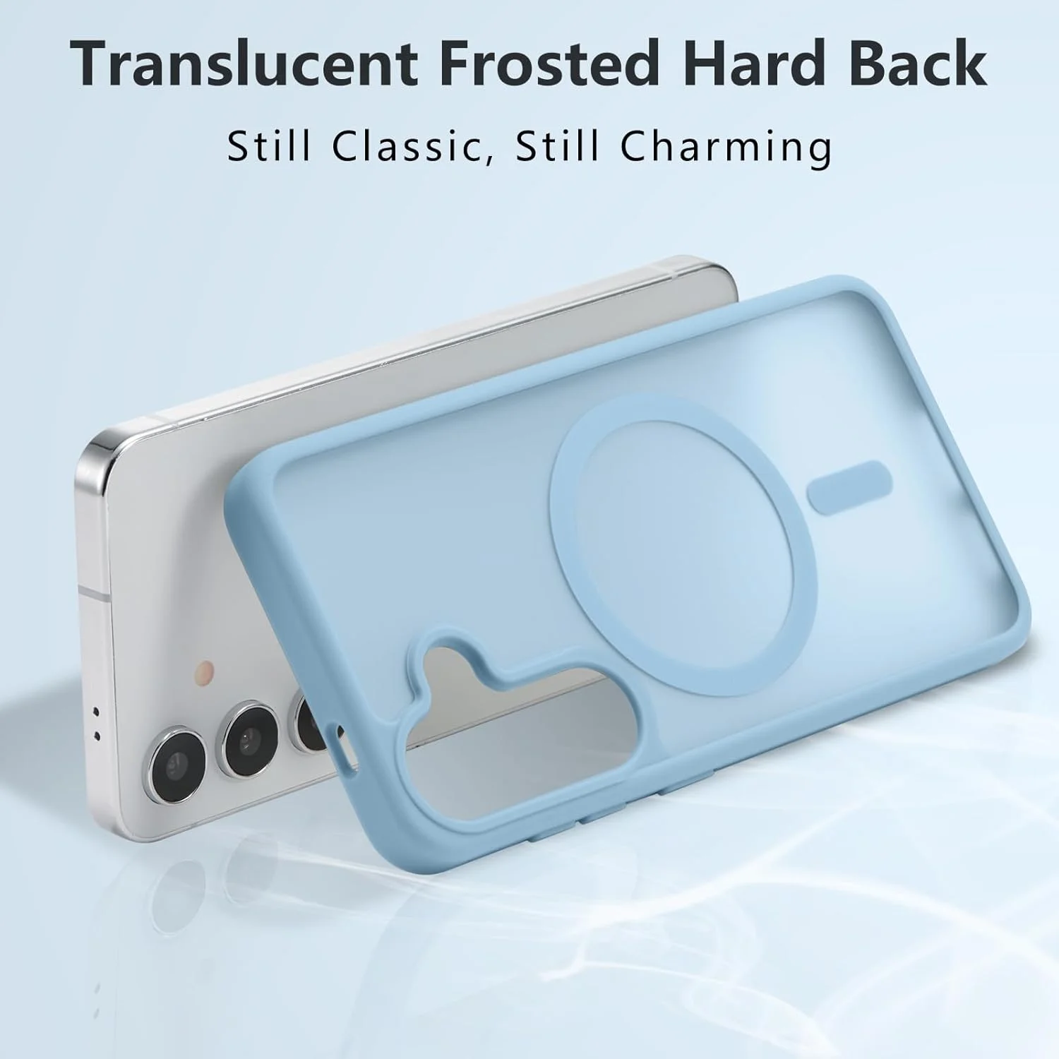 قاب محافظ سخت و باریک نیمه شفاف با آهنربای قوی برای گوشی سامسونگ گلکسی A15 مدل 4G/5G - آبی قاب محافظ سخت و باریک نیمه شفاف با آهنربای قوی برای گوشی سامسونگ گلکسی A15 مدل 4G/5G - آبی