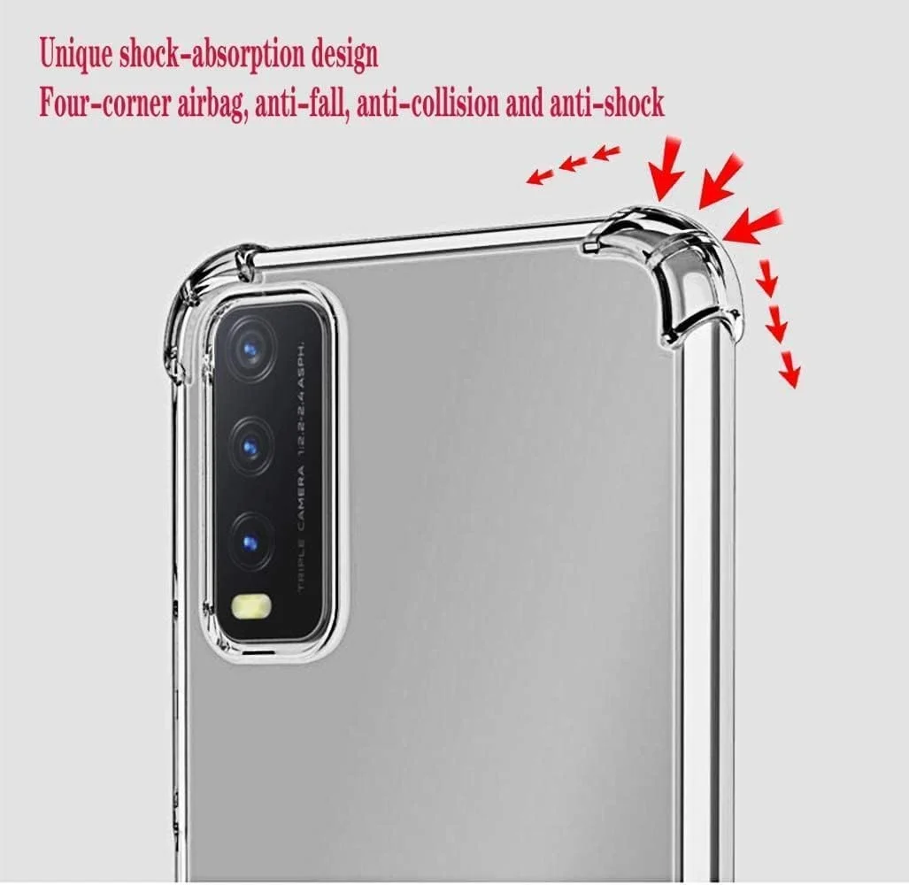 کاور محافظ جدید مناسب برای گوشی ویوو Y20، کاور بامپر، جنس سیلیکون TPU نرم و شفاف، ضد ضربه