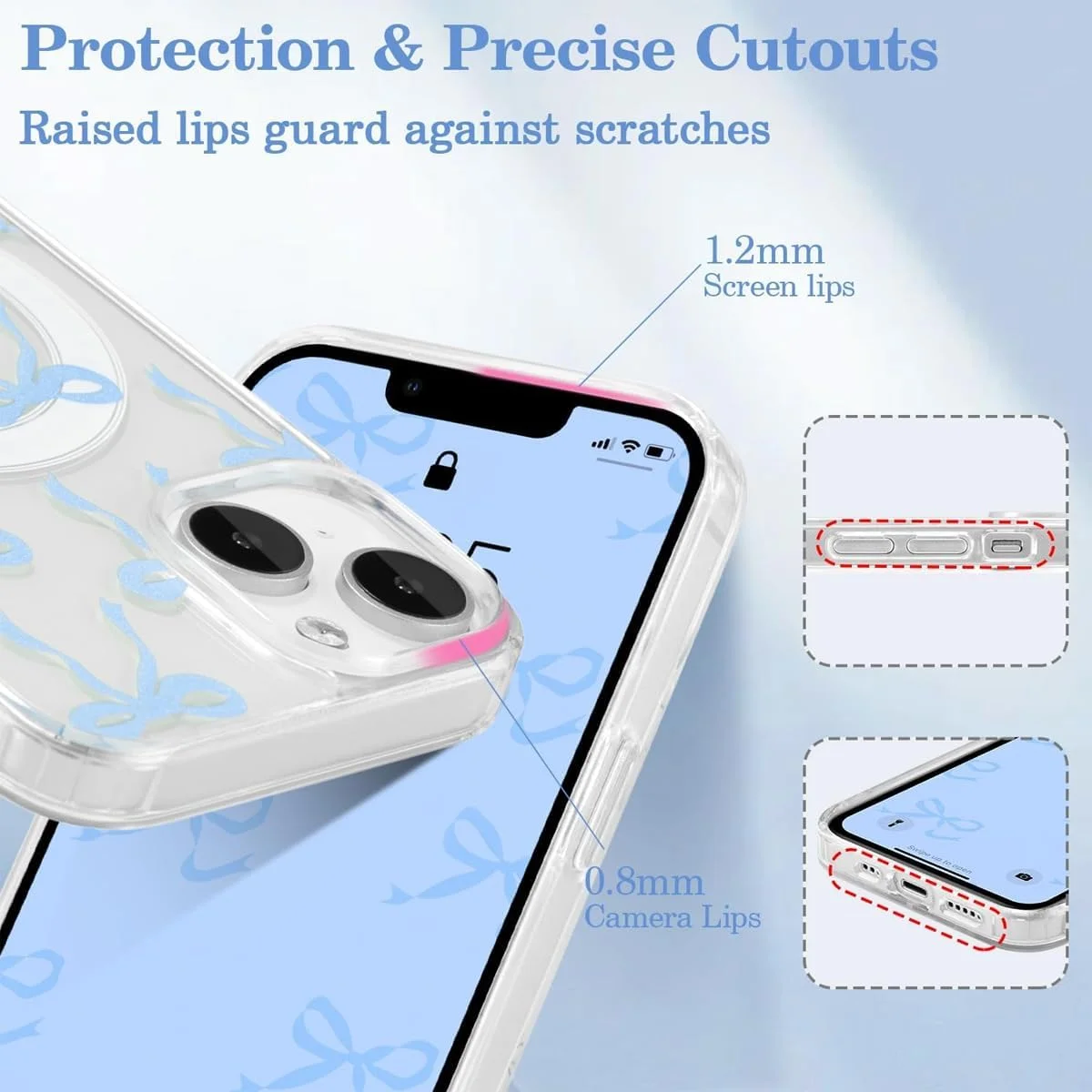 قاب گوشی مغناطیسی Boolygo برای آیفون 13، قاب کمانی سازگار با MagSafe، کاور گوشی باریک و شفاف با طرح روبان، ضد ضربه و محافظ گوشی برای بانوان و دختران (آبی، 13) قاب گوشی مغناطیسی Boolygo برای آیفون 13، قاب کمانی سازگار با MagSafe، کاور گوشی باریک و شفاف با طرح روبان، ضد ضربه و محافظ گوشی برای بانوان و دختران (آبی، 13)