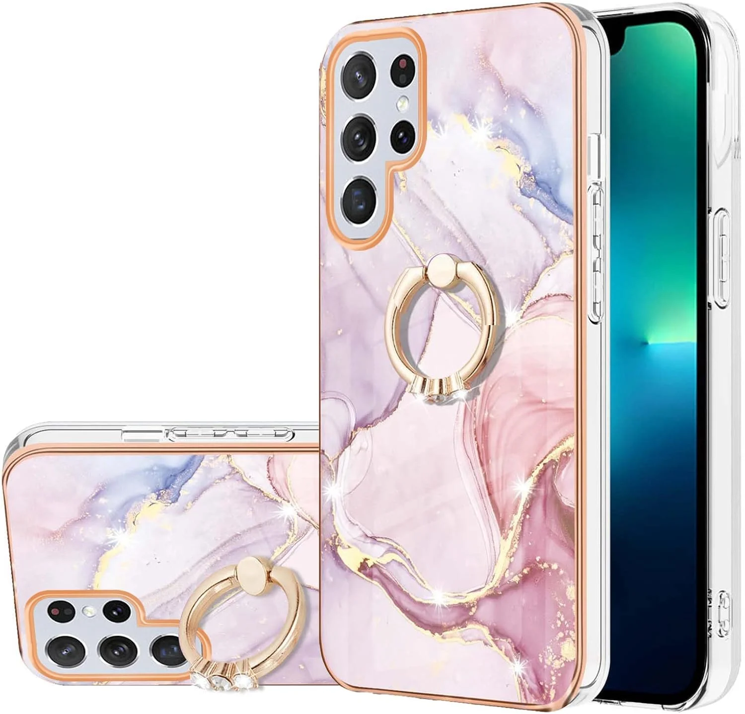 قاب محافظ گوشی سامسونگ گلکسی اس 23 اولترا، محافظ باریک و لوکس، ضد ضربه، ضد خش، ضد لغزش، با عملکرد استند، مناسب برای گلکسی اس 23 اولترا (رزگلد) قاب محافظ گوشی سامسونگ گلکسی اس 23 اولترا، محافظ باریک و لوکس، ضد ضربه، ضد خش، ضد لغزش، با عملکرد استند، مناسب برای گلکسی اس 23 اولترا (رزگلد)