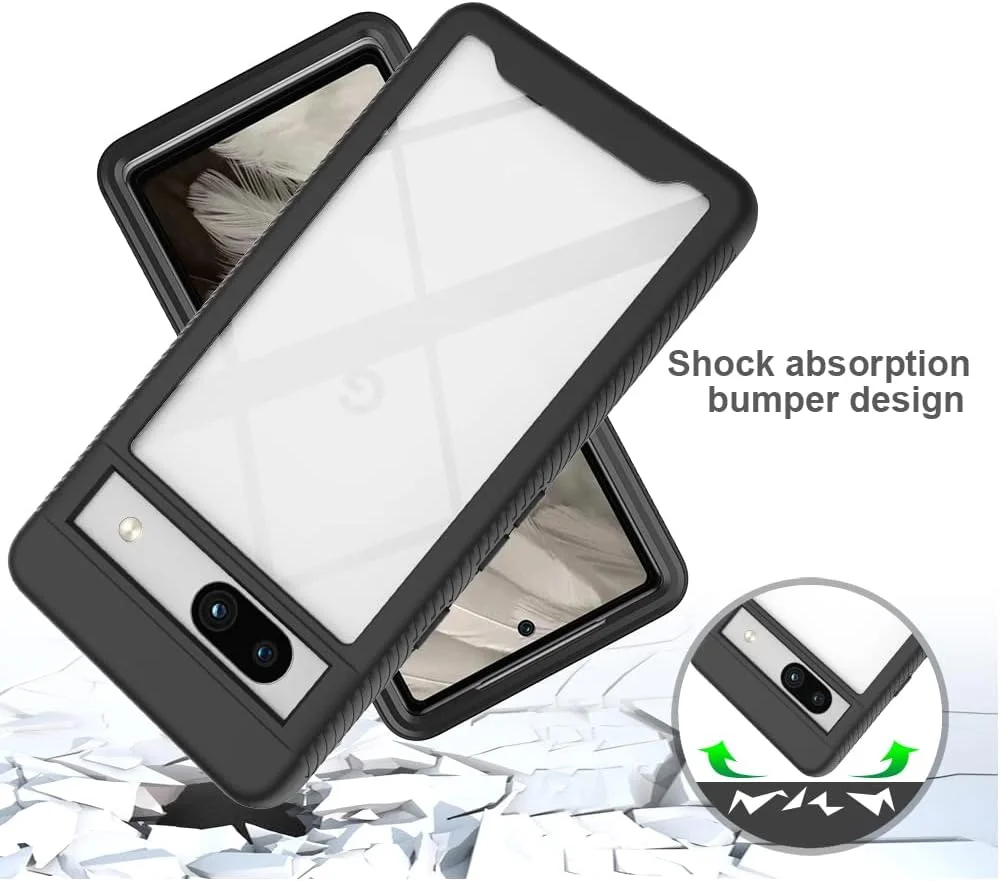 کاور محافظ گوشی Xinni برای گوگل پیکسل 7a، محافظت 360 درجه ضد ضربه با محافظ صفحه نمایش داخلی، روکش بیرونی مقاوم - آبی تیره کاور محافظ گوشی Xinni برای گوگل پیکسل 7a، محافظت 360 درجه ضد ضربه با محافظ صفحه نمایش داخلی، روکش بیرونی مقاوم - آبی تیره