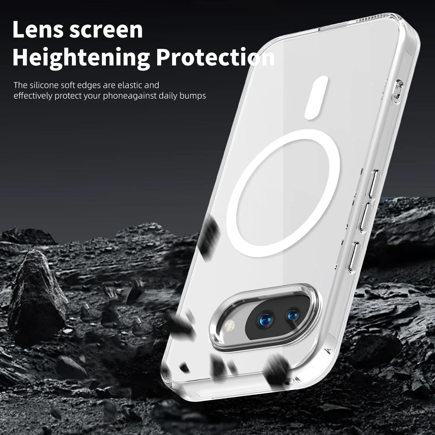 کاور شفاف برای گوگل پیکسل 9a مدل 2025 [سازگار با شارژ بی‌سیم مگ‌سیف] مقاوم در برابر زرد شدن، محافظ مغناطیسی و بادوام برای قاب گوشی آیفون