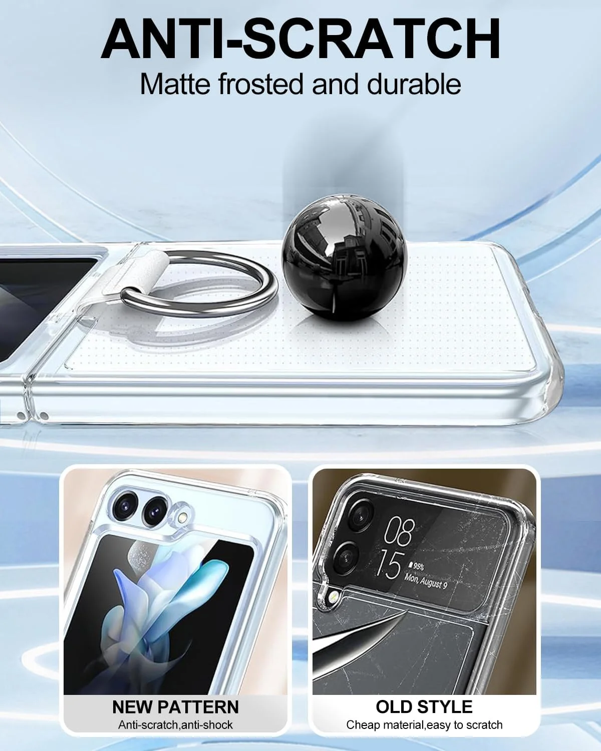 قاب محافظ باریک با حلقه برای گوشی سامسونگ گلکسی زد فلیپ 6 مدل 2024، قاب محافظ ضد ضربه و باریک برای گوشی سامسونگ گلکسی زد فلیپ 6 5G (شفاف) قاب محافظ باریک با حلقه برای گوشی سامسونگ گلکسی زد فلیپ 6 مدل 2024، قاب محافظ ضد ضربه و باریک برای گوشی سامسونگ گلکسی زد فلیپ 6 5G (شفاف)