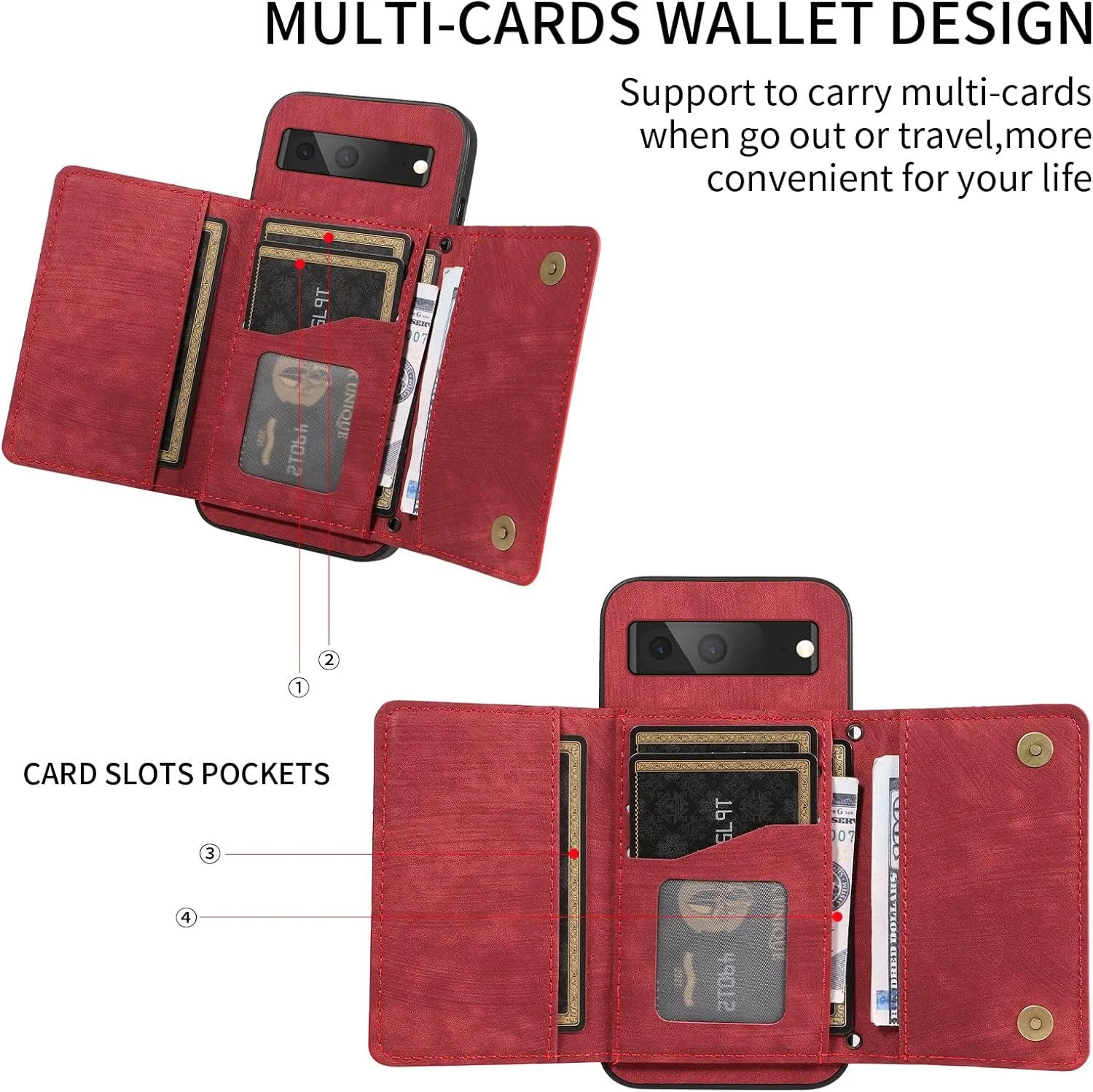 کاور کیف پول گوشی ELISORLI برای گوگل پیکسل 7 5G با بند دوشی و جای کارت اعتباری چرمی، کیف پول باریک تاشو، لوازم جانبی موبایل Pixel7 Pixle Seven 6.3 دخترانه قرمز کاور کیف پول گوشی ELISORLI برای گوگل پیکسل 7 5G با بند دوشی و جای کارت اعتباری چرمی، کیف پول باریک تاشو، لوازم جانبی موبایل Pixel7 Pixle Seven 6.3 دخترانه قرمز