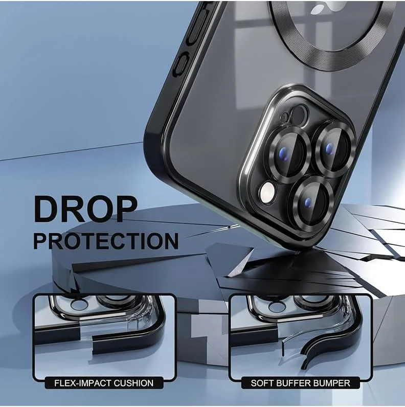 کاور محافظ نرم و شفاف پریمیوم برای آیفون 15 پرو مکس با محافظت کامل از لنز دوربین، شارژ بیسیم سازگار، کاور گوشی TPU ضد ضربه آیفون 15 پرو مکس 6.7 اینچ 2023 - مشکی کاور محافظ نرم و شفاف پریمیوم برای آیفون 15 پرو مکس با محافظت کامل از لنز دوربین، شارژ بیسیم سازگار، کاور گوشی TPU ضد ضربه آیفون 15 پرو مکس 6.7 اینچ 2023 - مشکی