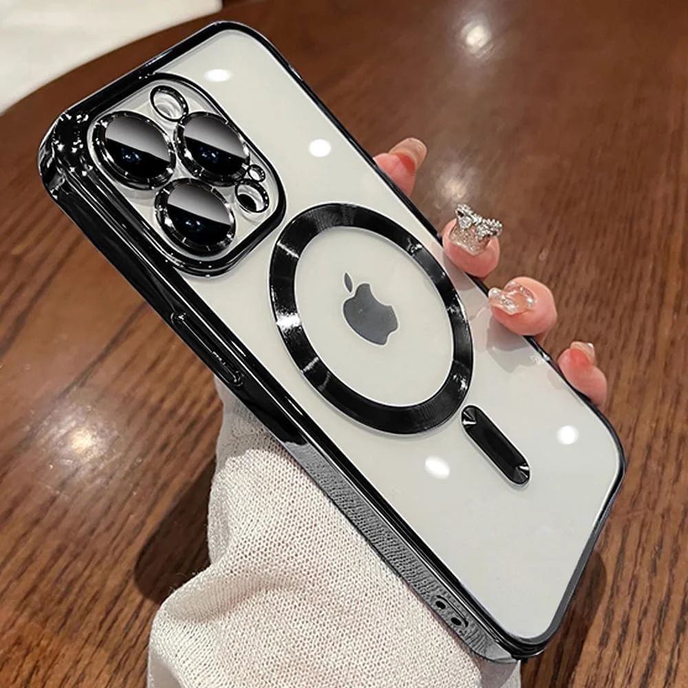 قاب محافظ آهنربایی زوبی تک برای آیفون 16 پرو مکس با فناوری MagSafe، محافظ کامل لنز دوربین، روکش نرم و شفاف (آیفون 16 پرو مکس، مشکی) قاب محافظ آهنربایی زوبی تک برای آیفون 16 پرو مکس با فناوری MagSafe، محافظ کامل لنز دوربین، روکش نرم و شفاف (آیفون 16 پرو مکس، مشکی)