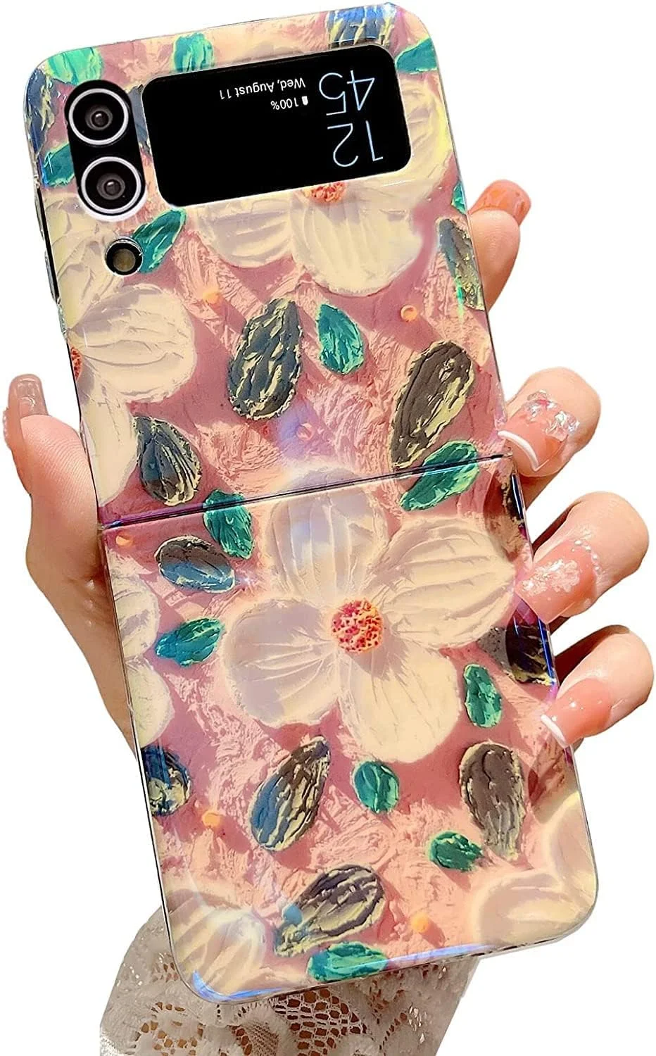 قاب گوشی نقاشی رنگ روغن سه بعدی کاملیا SYOSI، قاب گوشی با پوشش کامل لنز دوربین، ضد ضربه، طرح فانتزی درخشان، مناسب برای گوشی سامسونگ گلکسی زد فلیپ 4 قاب گوشی نقاشی رنگ روغن سه بعدی کاملیا SYOSI، قاب گوشی با پوشش کامل لنز دوربین، ضد ضربه، طرح فانتزی درخشان، مناسب برای گوشی سامسونگ گلکسی زد فلیپ 4