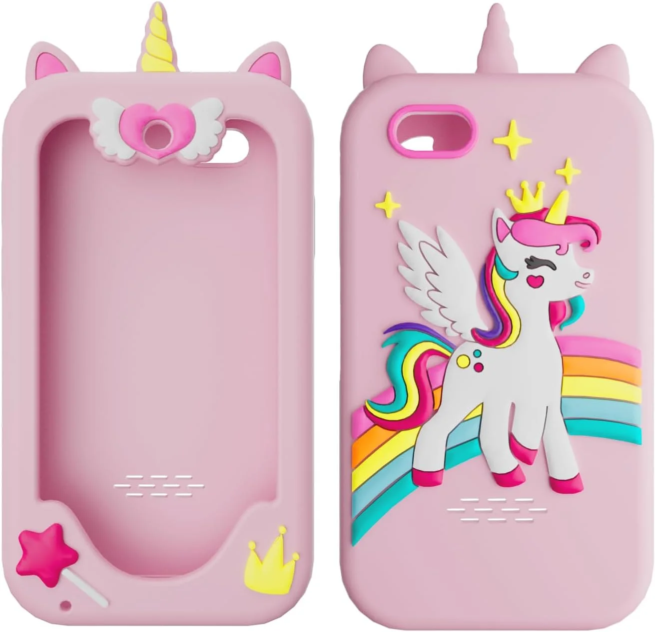 کاور سیلیکونی ERTYU برای اسباب بازی تلفن هوشمند کودکان، با لمس نرم و ابریشمی، محافظت کامل از بدنه تلفن کودک، ضد ضربه، لبه های برجسته برای محافظت از دوربین و صفحه نمایش، اسباب بازی تک شاخ برای دختران 3 تا 8 سال کاور سیلیکونی ERTYU برای اسباب بازی تلفن هوشمند کودکان، با لمس نرم و ابریشمی، محافظت کامل از بدنه تلفن کودک، ضد ضربه، لبه های برجسته برای محافظت از دوربین و صفحه نمایش، اسباب بازی تک شاخ برای دختران 3 تا 8 سال