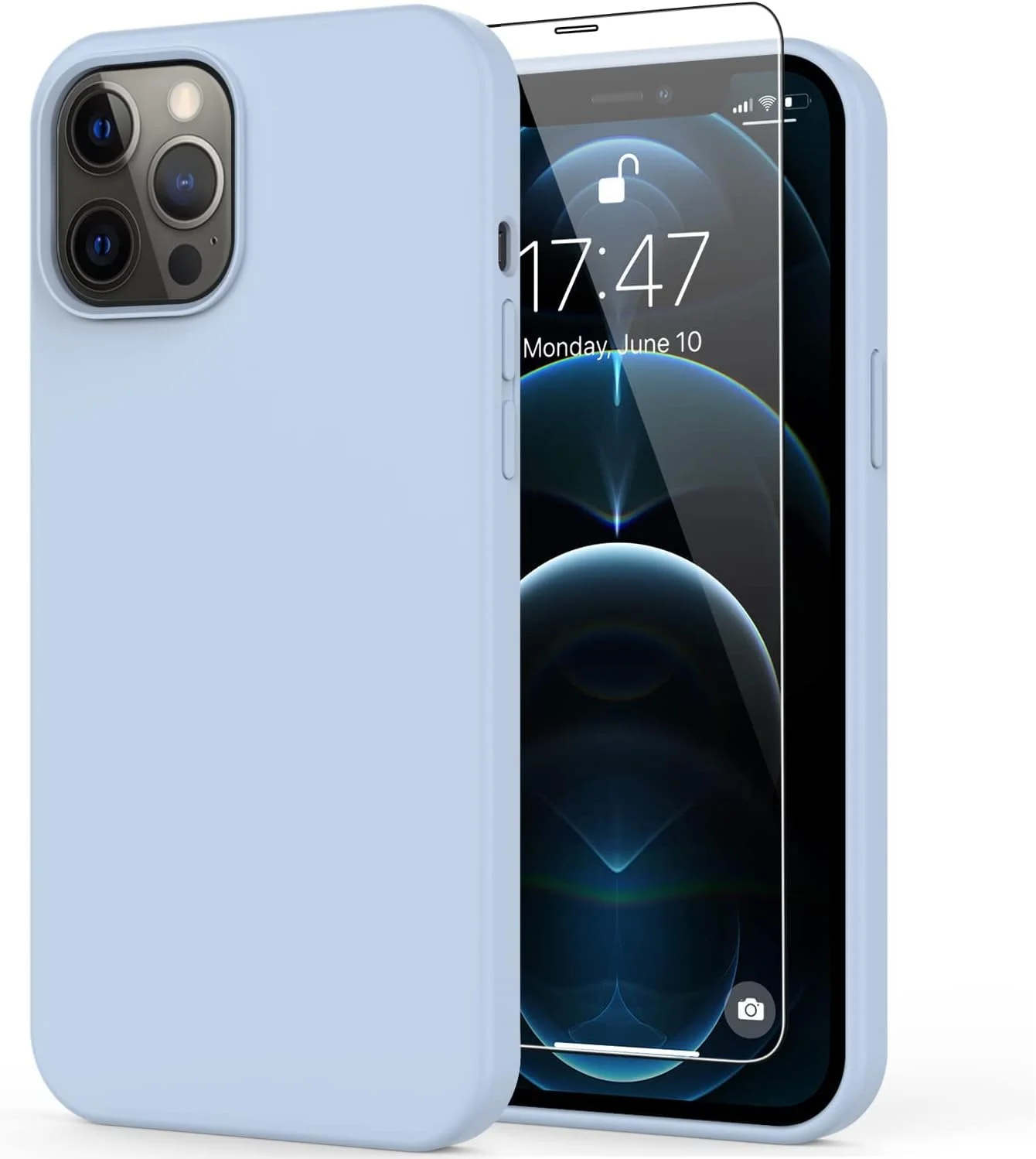 قاب محافظ گوشی آیفون 12 پرو مکس، کاور ژله ای سیلیکونی نرم و انعطاف پذیر، باریک و مقاوم در برابر ضربه، سازگار با آیفون 12 پرو مکس 6.7 اینچ (آبی روشن) قاب محافظ گوشی آیفون 12 پرو مکس، کاور ژله ای سیلیکونی نرم و انعطاف پذیر، باریک و مقاوم در برابر ضربه، سازگار با آیفون 12 پرو مکس 6.7 اینچ (آبی روشن)