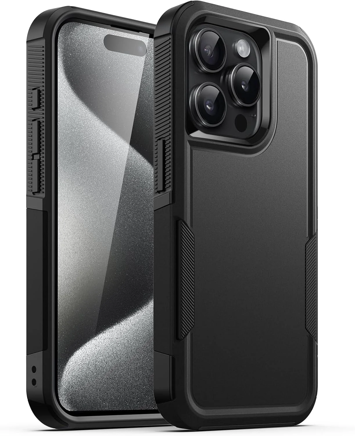 کاور محافظ دو لایه مقاوم JETech برای آیفون 15 پرو 6.1 اینچی، ضد ضربه با پشت مات (مشکی) کاور محافظ دو لایه مقاوم JETech برای آیفون 15 پرو 6.1 اینچی، ضد ضربه با پشت مات (مشکی)