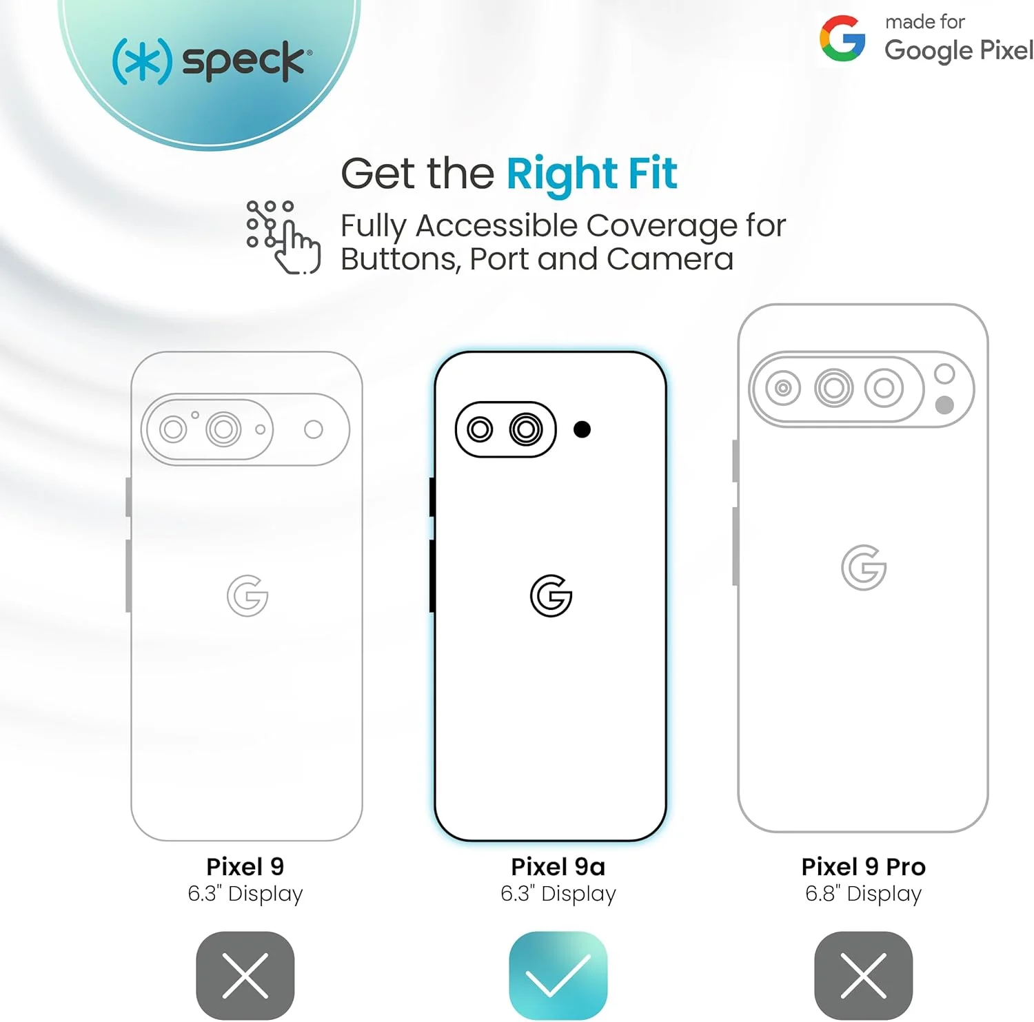 قاب محافظ گوشی گوگل پیکسل 9a - محافظت باریک در برابر سقوط با لبه برجسته - جذب ضربه پیشرفته - طراحی لمسی نرم - قاب گوشی با قابلیت گرفتن آسان - ImpactHero Grip - مشکی