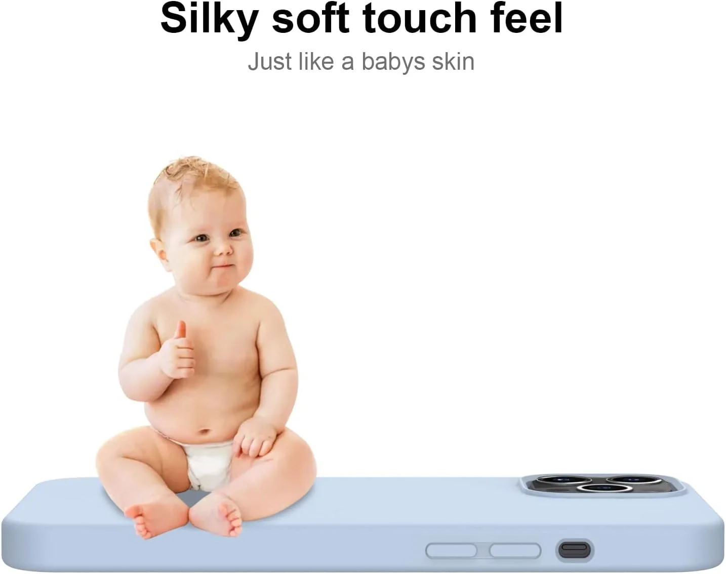 قاب محافظ گوشی آیفون 12 پرو مکس، کاور ژله ای سیلیکونی نرم و انعطاف پذیر، باریک و مقاوم در برابر ضربه، سازگار با آیفون 12 پرو مکس 6.7 اینچ (آبی روشن)