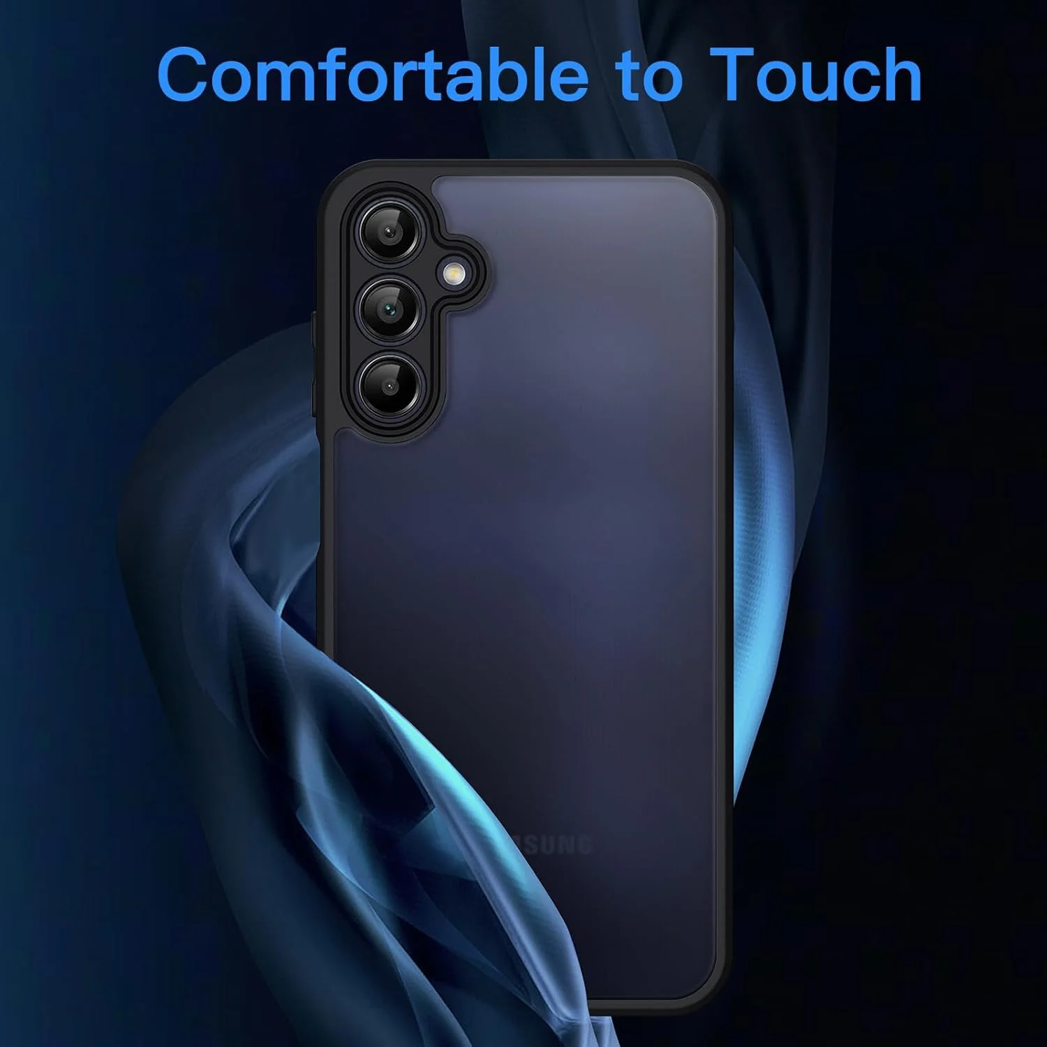 کاور مات JETech برای گوشی سامسونگ گلکسی A25 5G سایز 6.5 اینچ با محافظت ارتقا یافته دوربین، کاور محافظ گوشی ضد ضربه با پشت مات نیمه شفاف (مشکی)