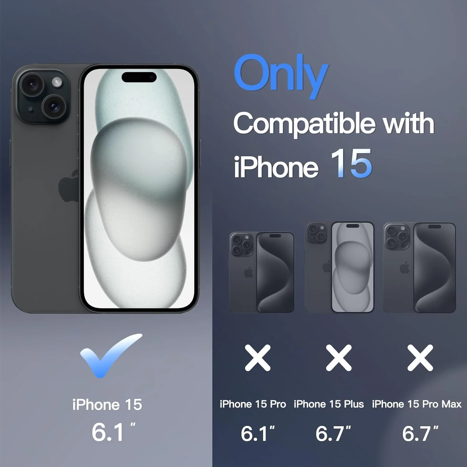 کاور آهنربایی JETech برای آیفون 15 6.1 اینچی سازگار با MagSafe، پشت مات نیمه شفاف، کاور باریک ضد ضربه (مشکی)