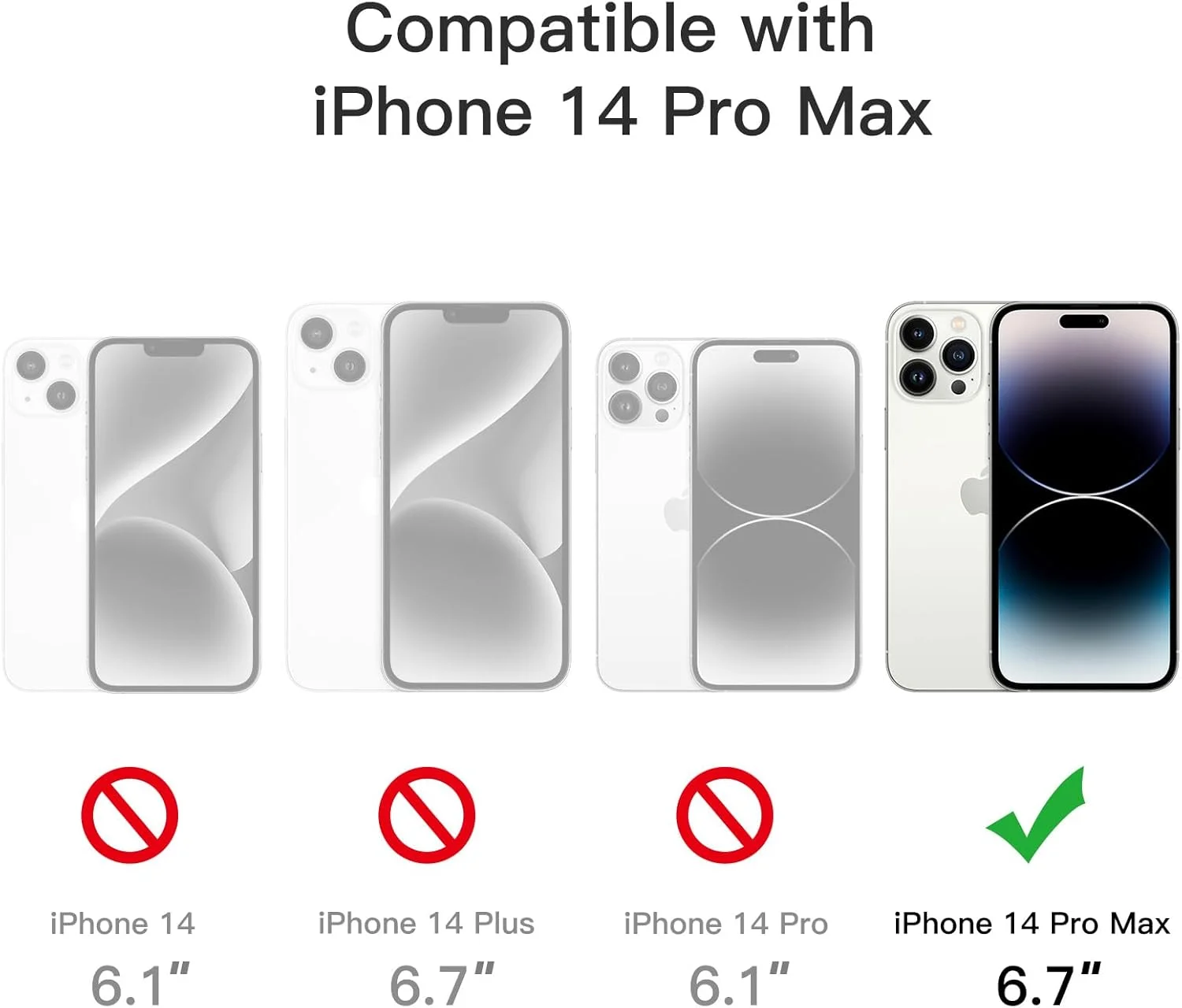 کاور محافظ گوشی JETech برای آیفون 14 پرو مکس 6.7 اینچی، کاور ضربه گیر ضد زرد شدن، پشت شفاف ضد خش (بنفش تیره)