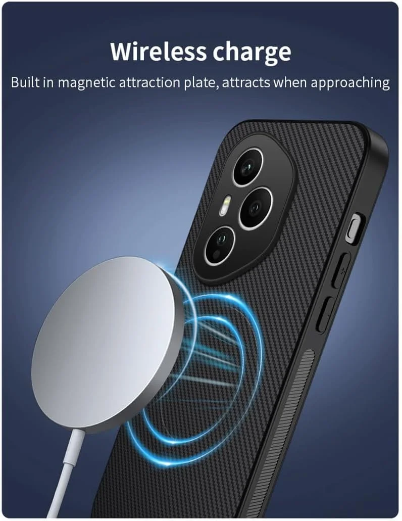 قاب گوشی آنر 400 پرو: چرم فیبر کربنی و زره مغناطیسی - ضد ضربه نظامی - پوشش کامل لنز، ضد اثر انگشت، مناسب کار (مشکی) قاب گوشی آنر 400 پرو: چرم فیبر کربنی و زره مغناطیسی - ضد ضربه نظامی - پوشش کامل لنز، ضد اثر انگشت، مناسب کار (مشکی)