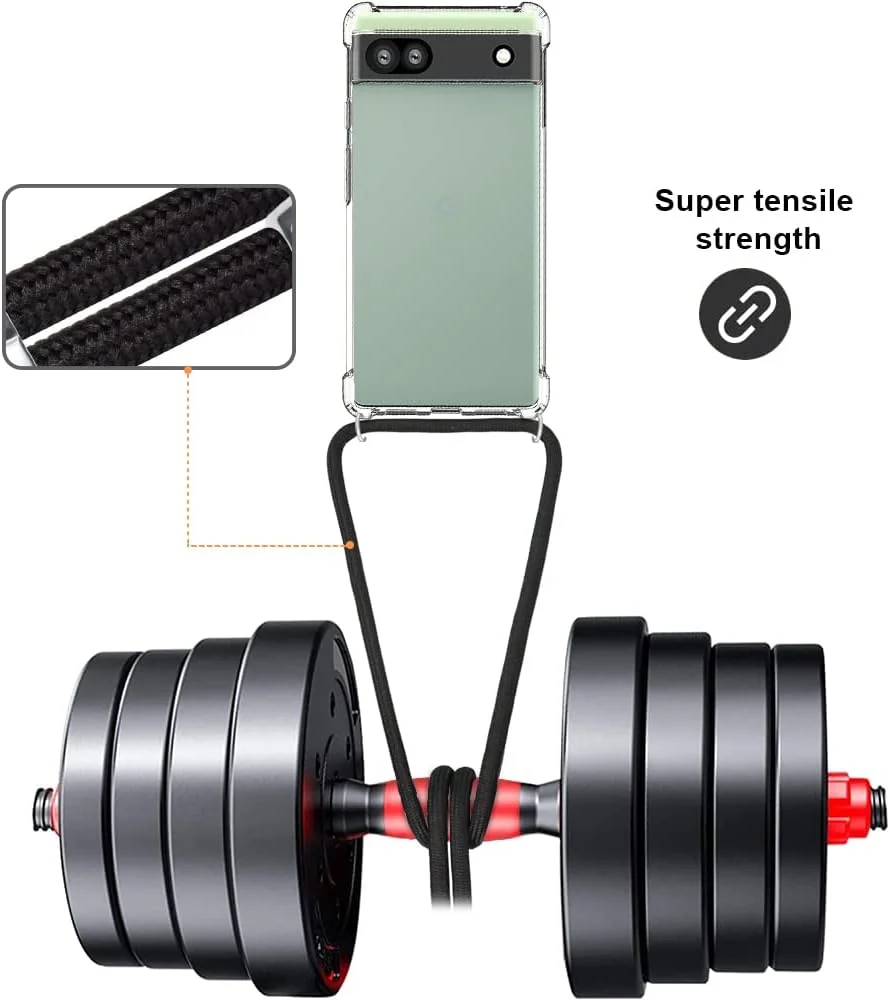 کاور بنددار یسپور مناسب برای گوشی گوگل پیکسل 6a، بند قابل تنظیم گردنی و دوشی، کاور شفاف موبایل، بادوام، نرم و باریک، ضد ضربه - مشکی کاور بنددار یسپور مناسب برای گوشی گوگل پیکسل 6a، بند قابل تنظیم گردنی و دوشی، کاور شفاف موبایل، بادوام، نرم و باریک، ضد ضربه - مشکی