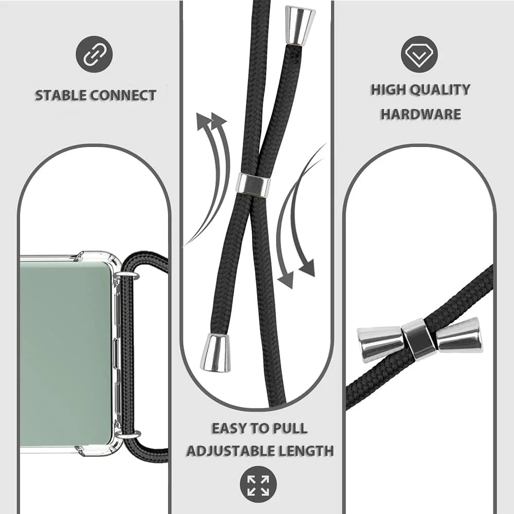 کاور بنددار یسپور مناسب برای گوشی گوگل پیکسل 6a، بند قابل تنظیم گردنی و دوشی، کاور شفاف موبایل، بادوام، نرم و باریک، ضد ضربه - مشکی کاور بنددار یسپور مناسب برای گوشی گوگل پیکسل 6a، بند قابل تنظیم گردنی و دوشی، کاور شفاف موبایل، بادوام، نرم و باریک، ضد ضربه - مشکی