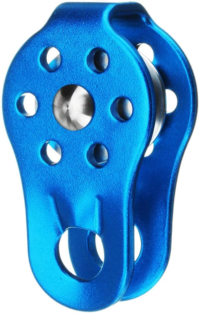 قرقره طناب ثابت زیپ لاین 26KN/2600KG با کارابین تجهیزات سنگ نوردی (رنگ: آبی)