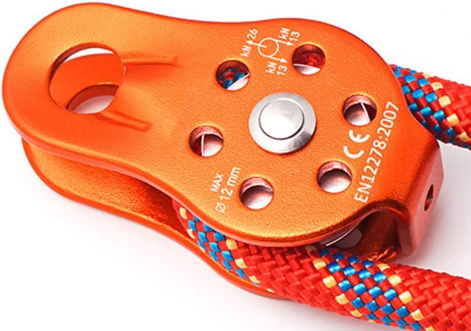 قرقره صعود مدل Airshi، آلیاژ آلومینیوم ضد زنگ و مقاوم با سوراخ کوچک 12 میلی‌متری برای صعود با طناب