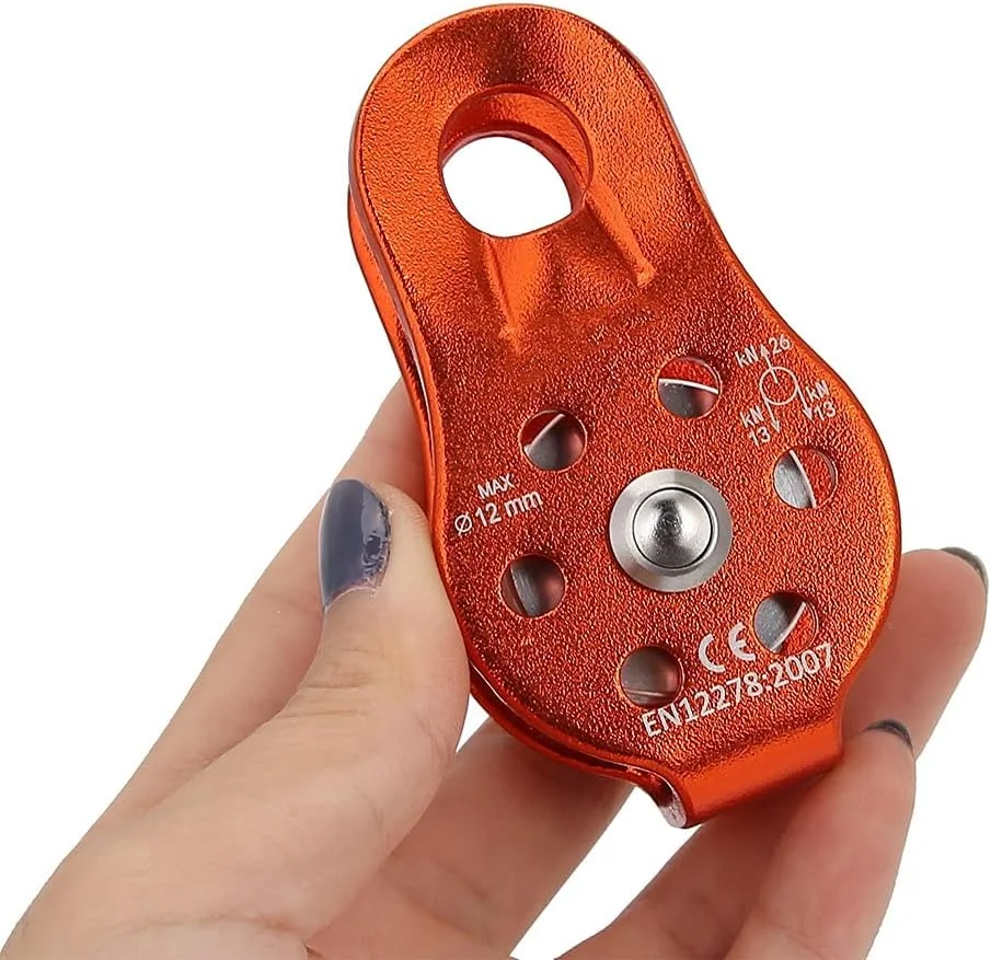 قرقره صعود مدل Airshi، آلیاژ آلومینیوم ضد زنگ و مقاوم با سوراخ کوچک 12 میلی‌متری برای صعود با طناب