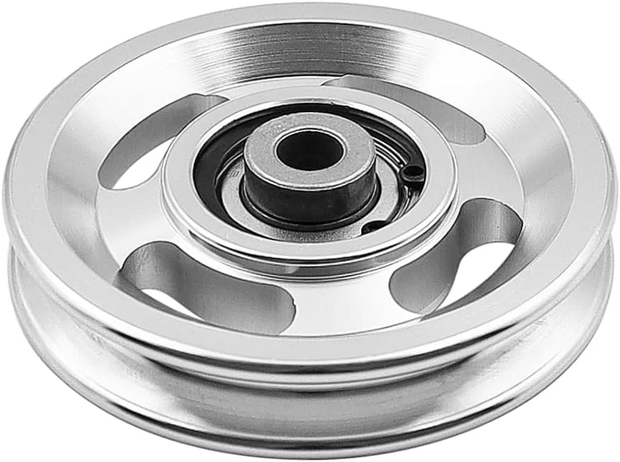 الینکوف 2 عدد قرقره کابل 95 میلی متری، قرقره آلیاژ آلومینیوم، تحمل وزن 300 کیلوگرم، برای تجهیزات ورزشی، سیستم های غلتکی درب گاراژ