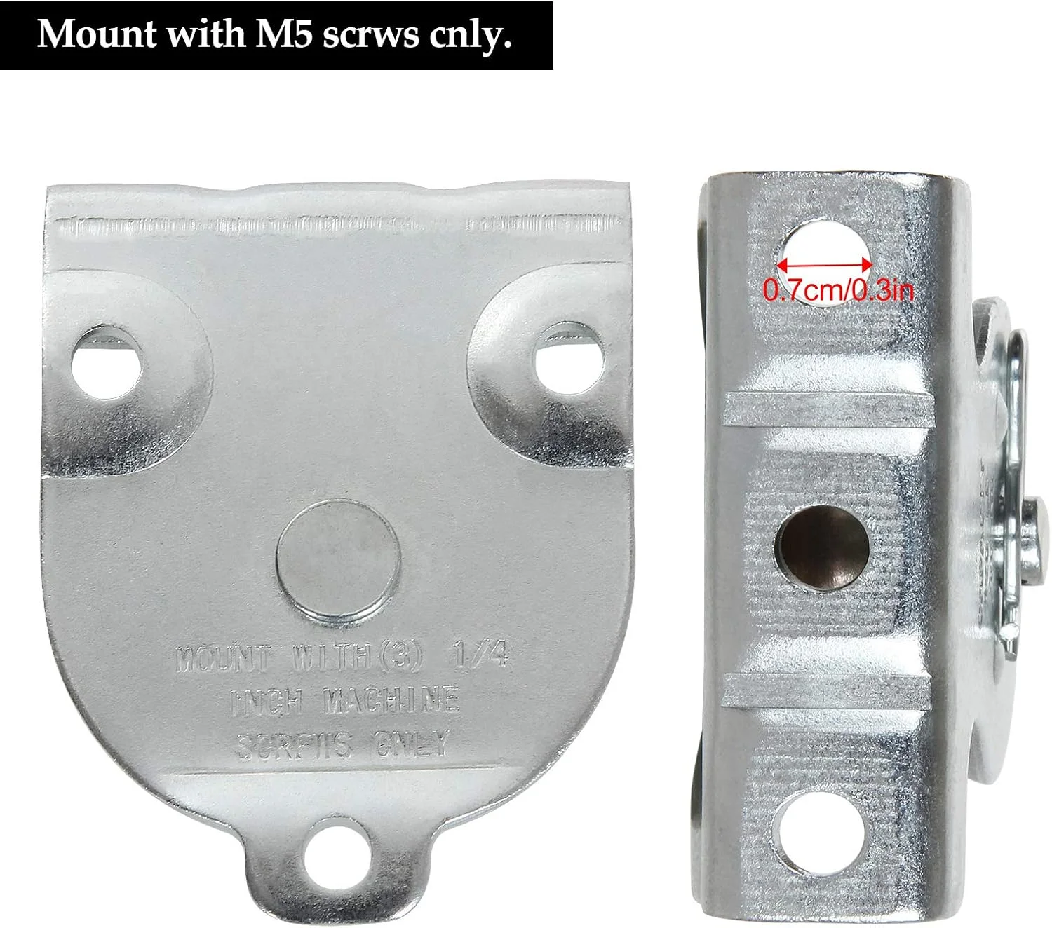 مجموعه 6 عددی قرقره دیواری AConnet، قرقره تکی 1-1/2 اینچی قابل نصب روی دیوار و سقف برای سیم یا طناب 3/8 اینچی، روکش گالوانیزه