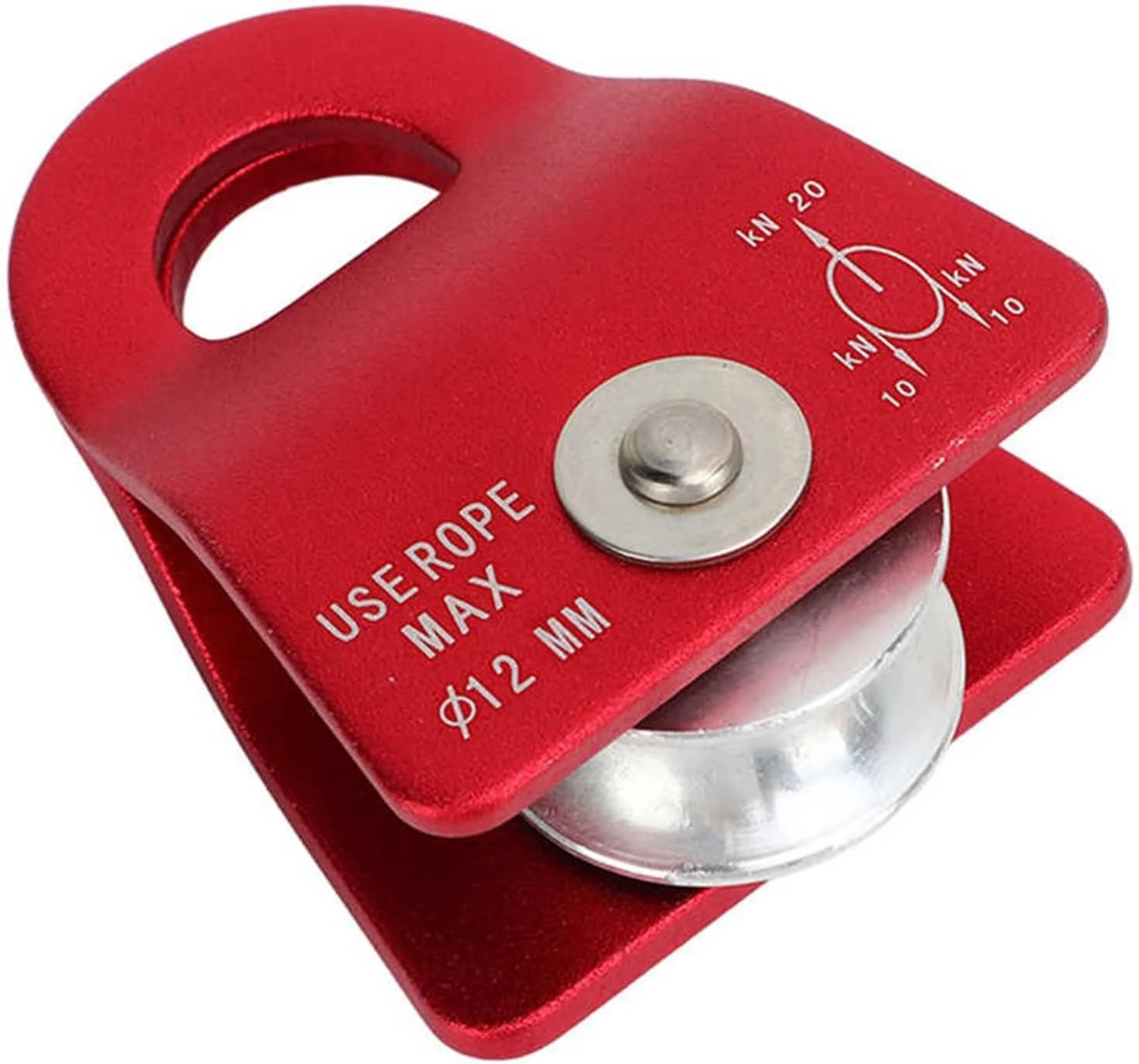 قرقره ARGUESB، قرقره صخره نوردی در فضای باز، قرقره تک صفحه جانبی سراشیبی، نقطه آویز نیم دایره ای برای نجات (آبی تیره)