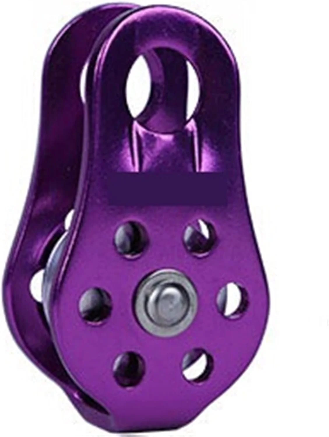 قرقره صخره نوردی ARGUESB، قرقره تک تسمه ای صفحه جانبی ثابت، ابزار بقا در فضای باز، تجهیزات پیمایش در ارتفاع بالا (آبی تیره)