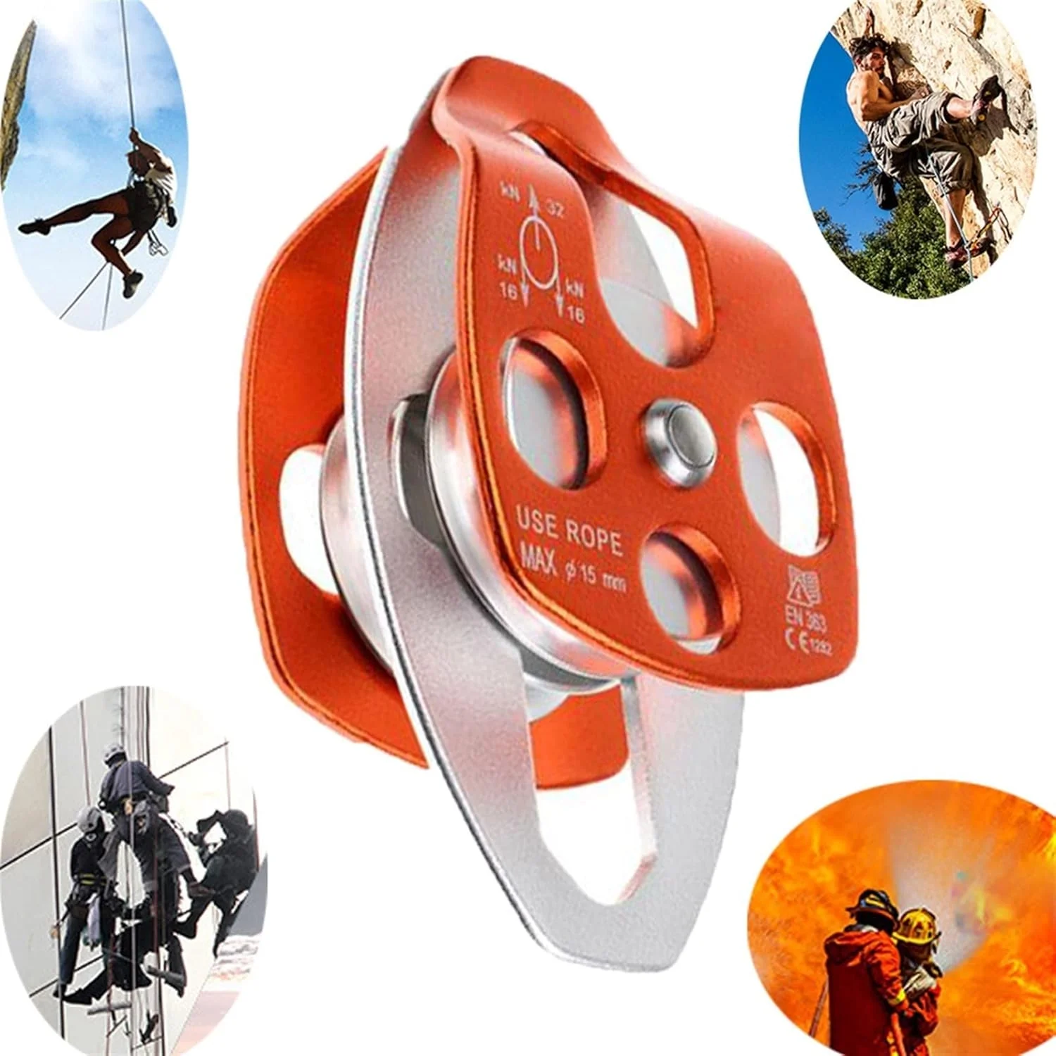 قرقره دوبل آرگوس‌بی برای غارنوردی، صخره‌نوردی، فرود، نجات و کشیدن بار