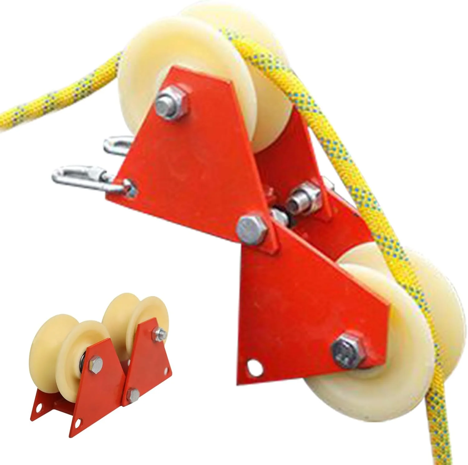 قرقره گوشه طناب کار، قرقره راهنمای محافظت از صعود طناب اسلینگ | تجهیزات ایمنی سنگین برای دکوراسیون منزل، کارگاه های ساختمانی، بهسازی خانه، ساختمان صحنه