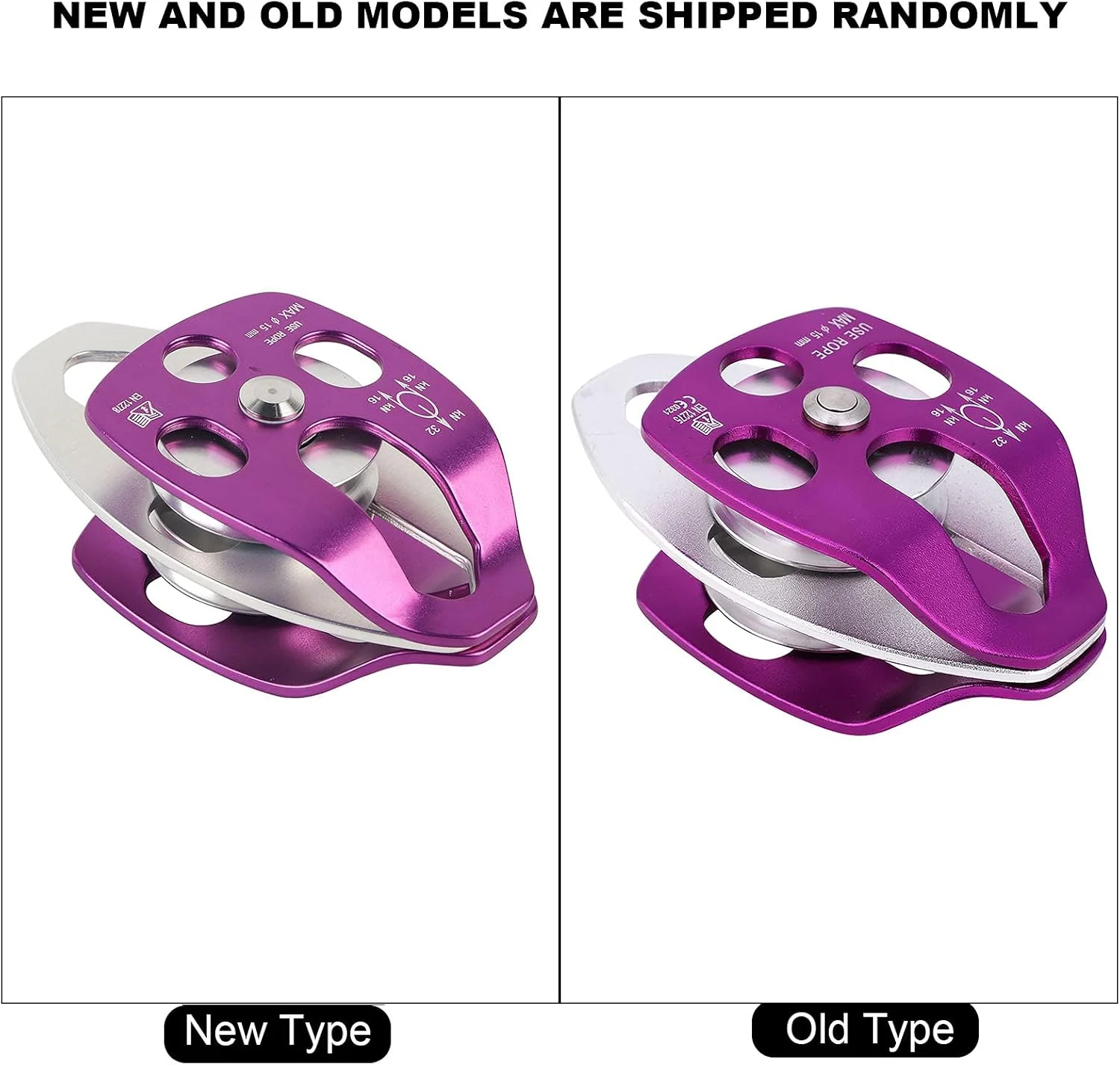 قرقره دوبل چرخان جانبی، EN 12278 قرقره دوبل چرخان جانبی آلومینیومی هوانوردی برای کاوش در فضای باز، کوهنوردی، حفاظت مهندسی، کار در ارتفاع