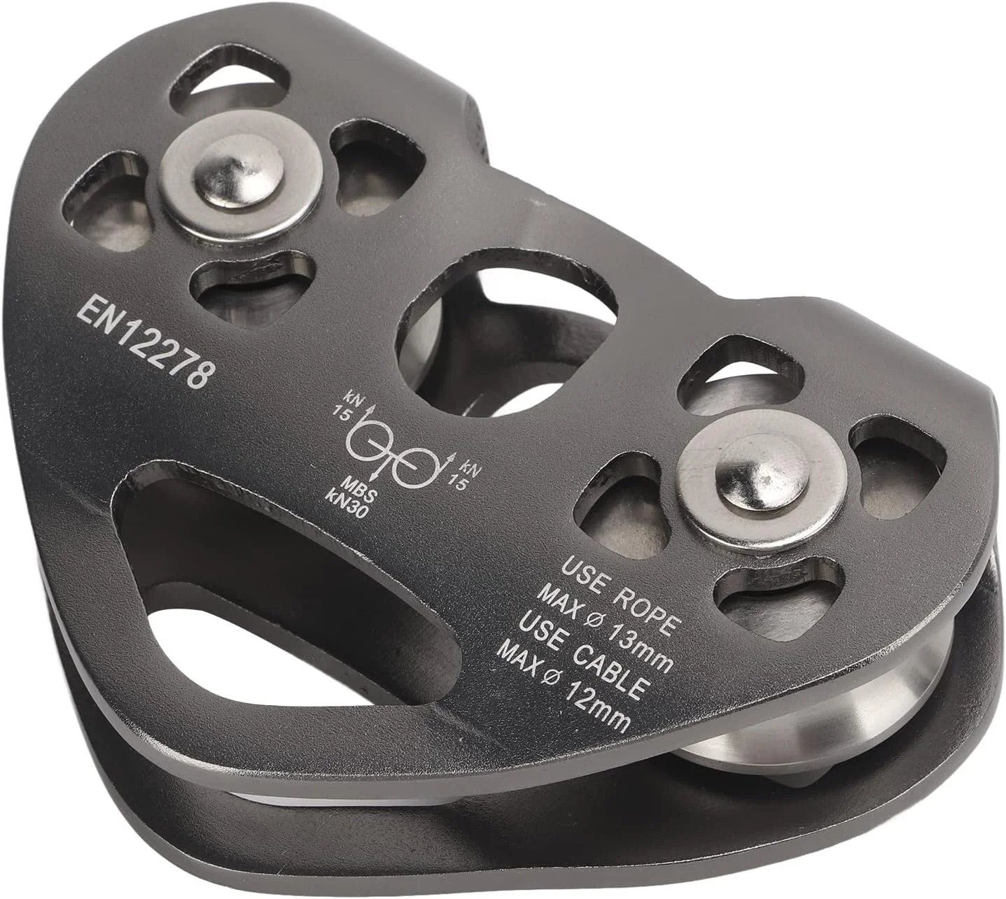 قرقره زیپ لاین دوبل، آلومینیوم هوانوردی و فولاد ضد زنگ، نصب آسان برای کوهنوردی