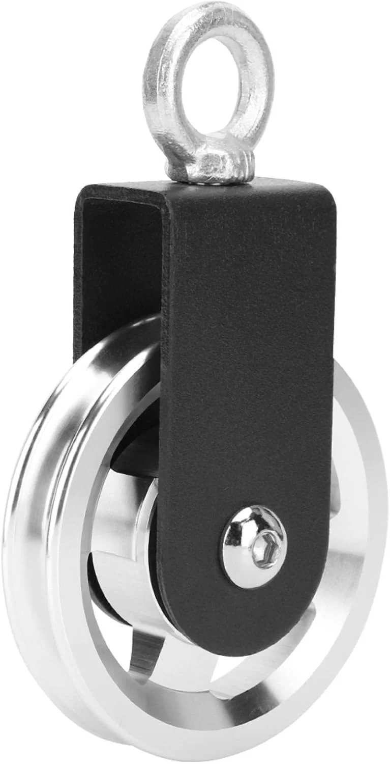 تجهیزات تمرین عضلات سه سر بازو باناپوی، قرقره، آهن، مقاوم در برابر سایش، ضد زنگ، قرقره براکت تجهیزات تناسب اندام، مناسب برای کار در فضای باز، تناسب اندام خانگی برای دیوار و چوب