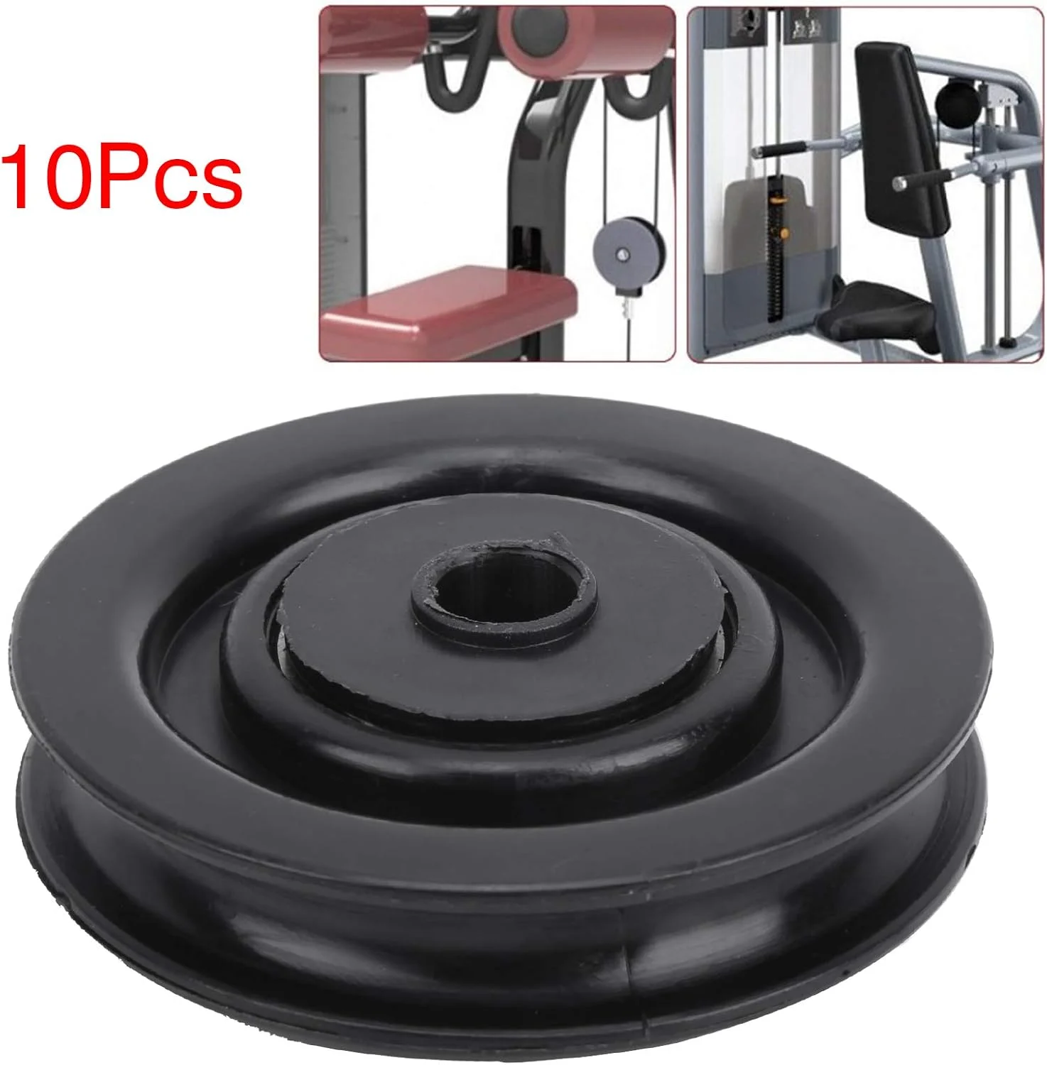 چرخ قرقره بلبرینگ دار، چرخ قرقره، قرقره نایلونی سبک وزن و ضد آب تجهیزات ورزشی برای تجهیزات ورزشی، باشگاه های ورزشی خانگی (75 میلی متر)