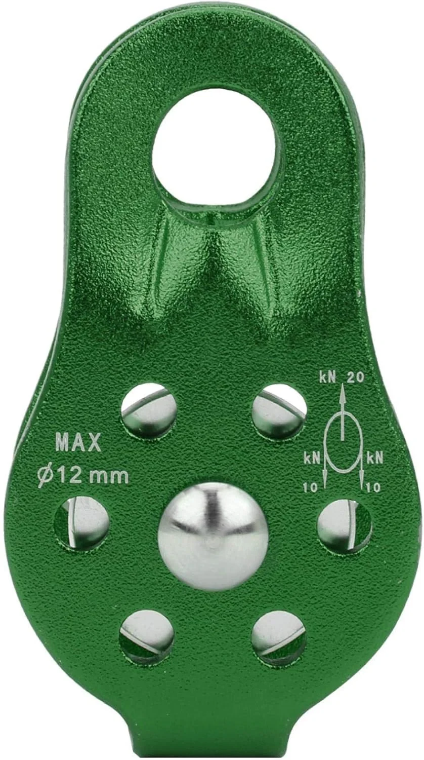 قرقره بلبرینگی، قرقره کوهنوردی تک، قرقره تک متحرک بادوام و سبک وزن برای کوهنوردی در فضای باز، عبور، بالابر، حمل و نقل (سبز)