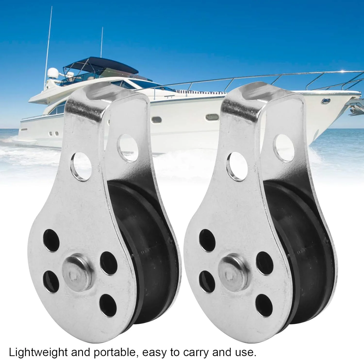 چرخ بلبرینگ، قرقره استیل ضد زنگ قابل حمل، مستحکم، فولاد ضد زنگ 304 بادوام برای سیم بکسل