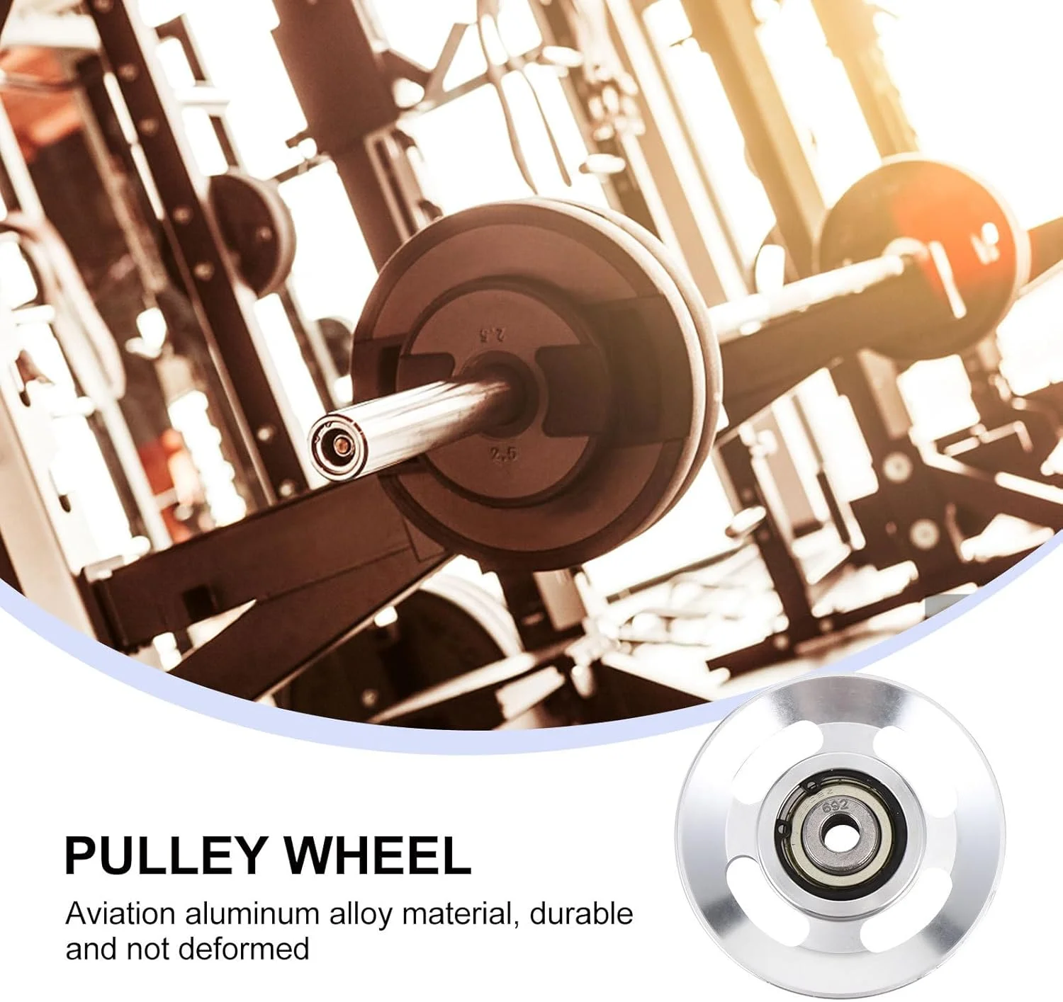 قرقره طناب BESPORTBLE، قرقره جهانی بلبرینگ، چرخ قرقره برای قطعات تجهیزات ورزشی خانگی، لوازم جانبی ورزشی، هدیه روز پدر، بسته 1 عددی