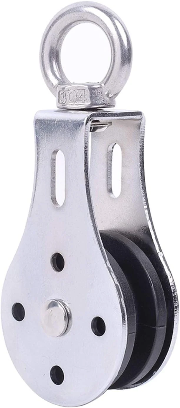 چرخ قرقره، قرقره بلوکی قرقره بلبرینگ بی صدا قرقره استیل ضد زنگ تمرینات قدرتی تناسب اندام قرقره برای تجهیزات تمرین باشگاه، تحمل بار 300 کیلوگرم