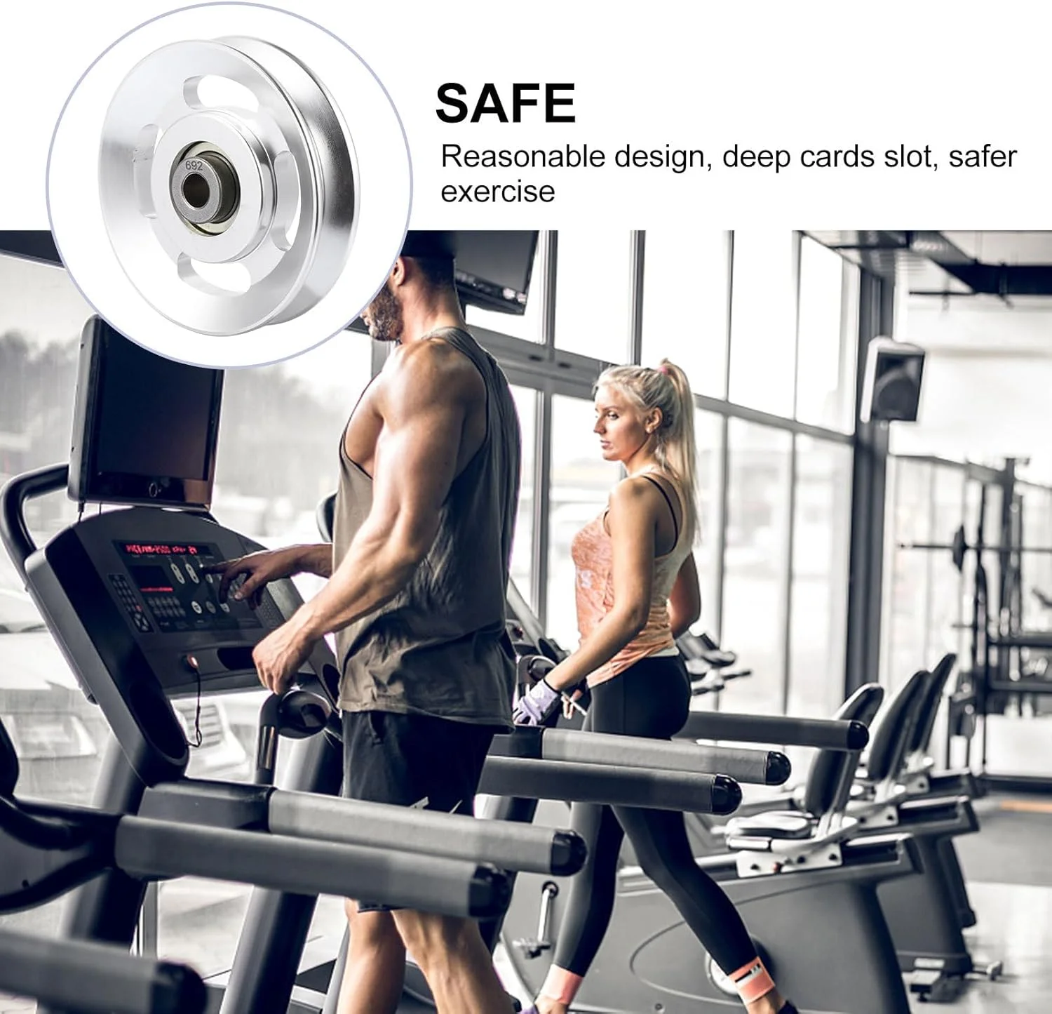 قرقره طناب BESPORTBLE، قرقره جهانی بلبرینگ، چرخ قرقره برای قطعات تجهیزات ورزشی خانگی، لوازم جانبی ورزشی، هدیه روز پدر، بسته 1 عددی